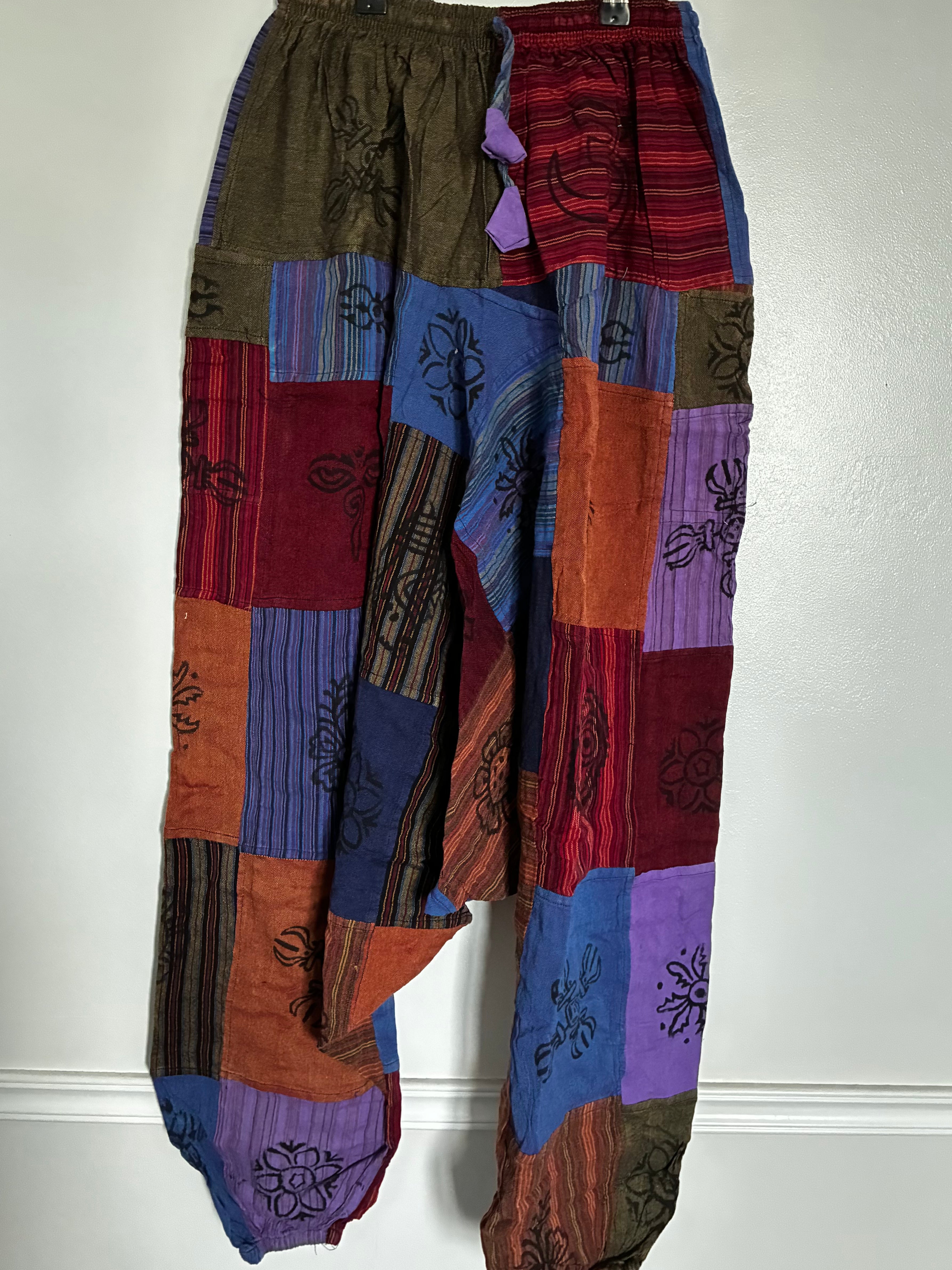 Patchwork Aladdin Trousers, L/XL