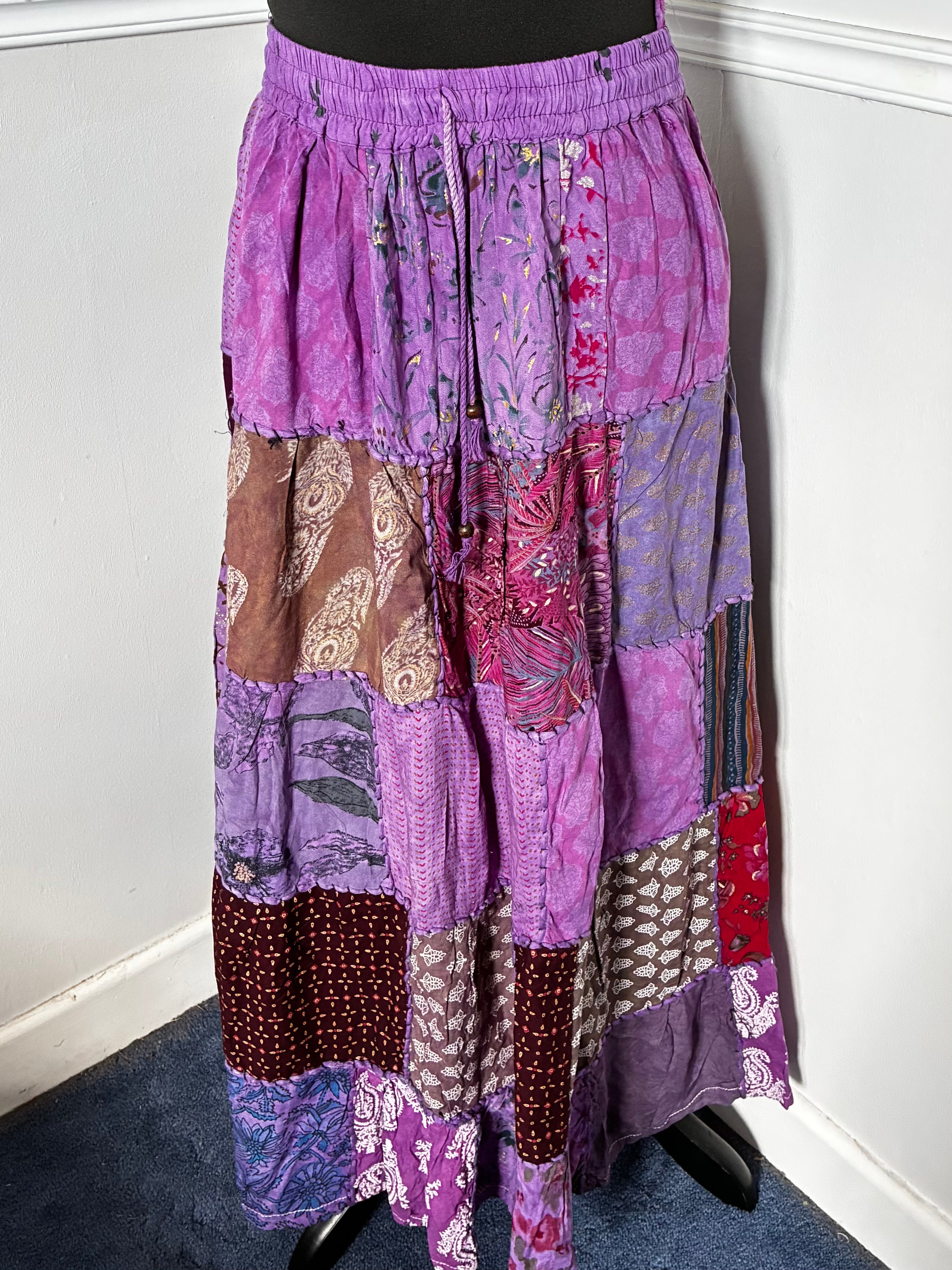 Purple Patchwork Skirt
