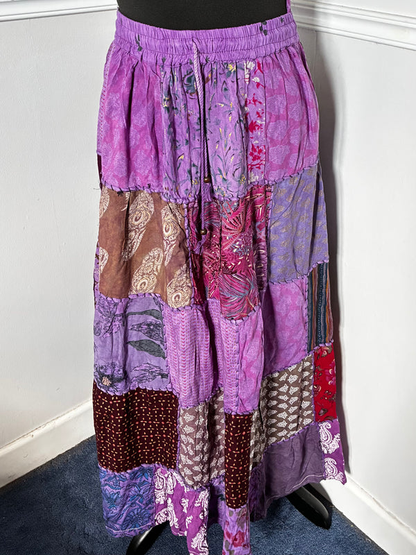 Purple Patchwork Skirt