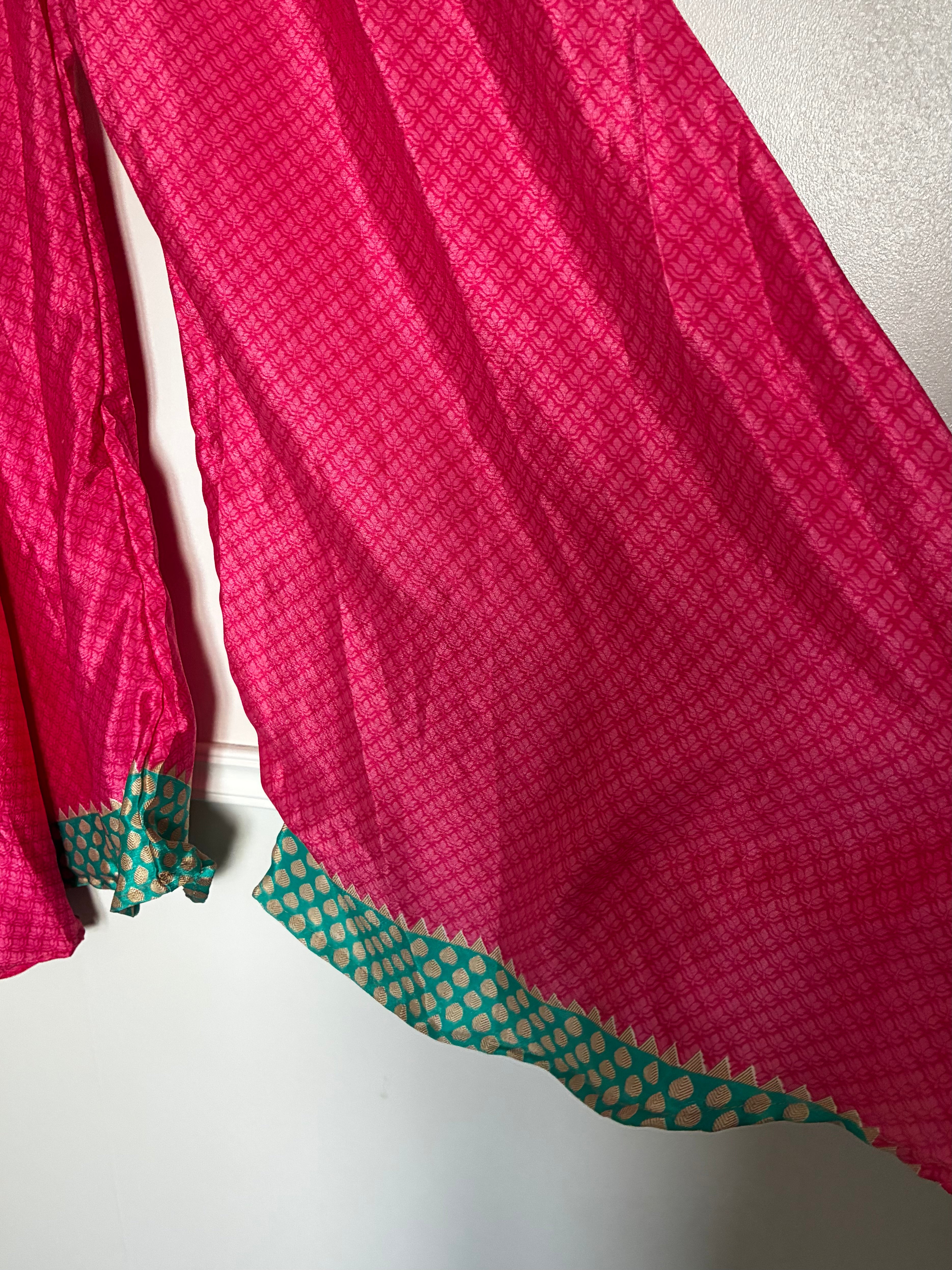 Sari Silk Wide Leg Trousers