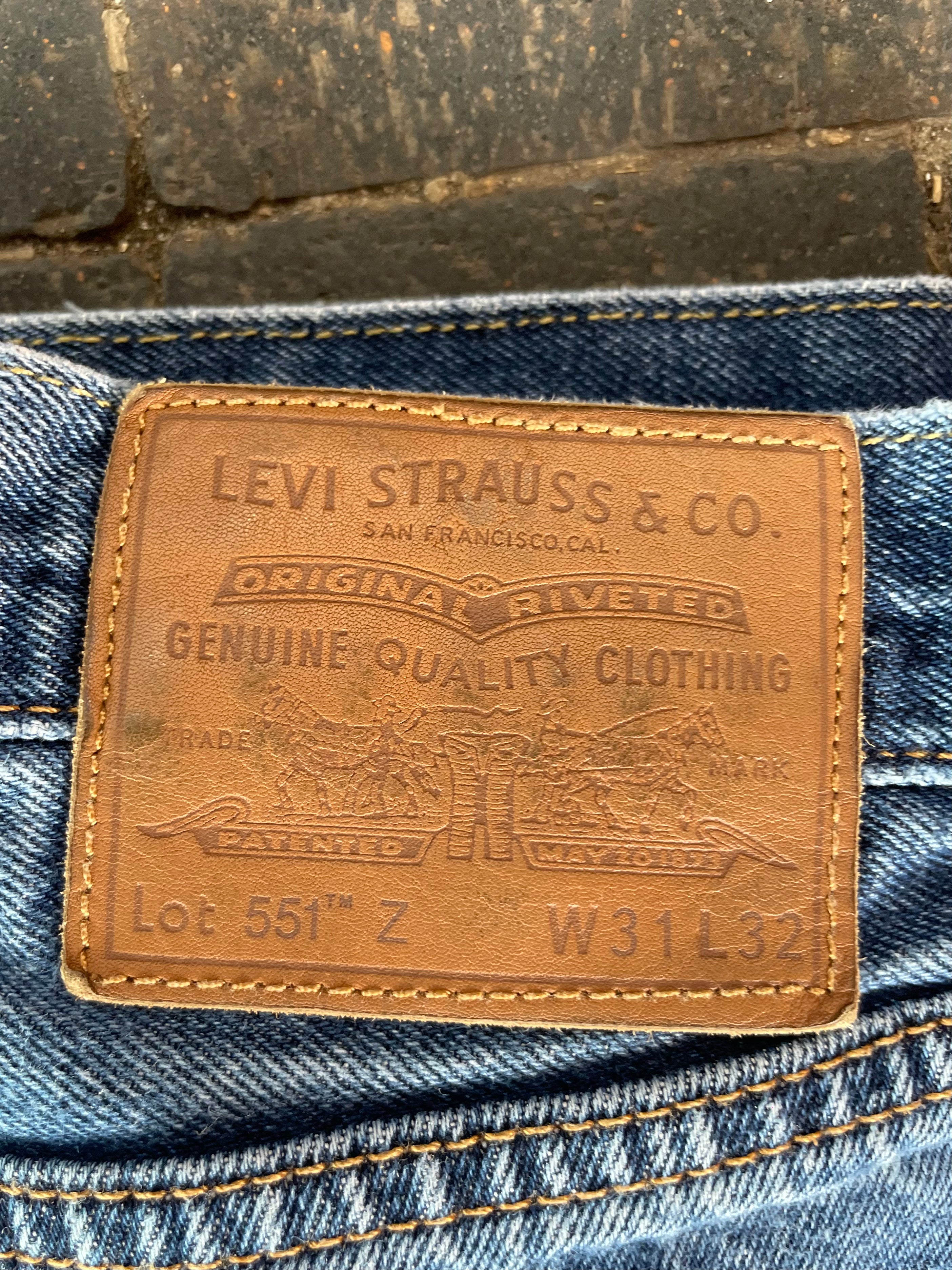 Vintage Levi's 551, Blue, Label - W31, L32, Actual Size - W30, L30