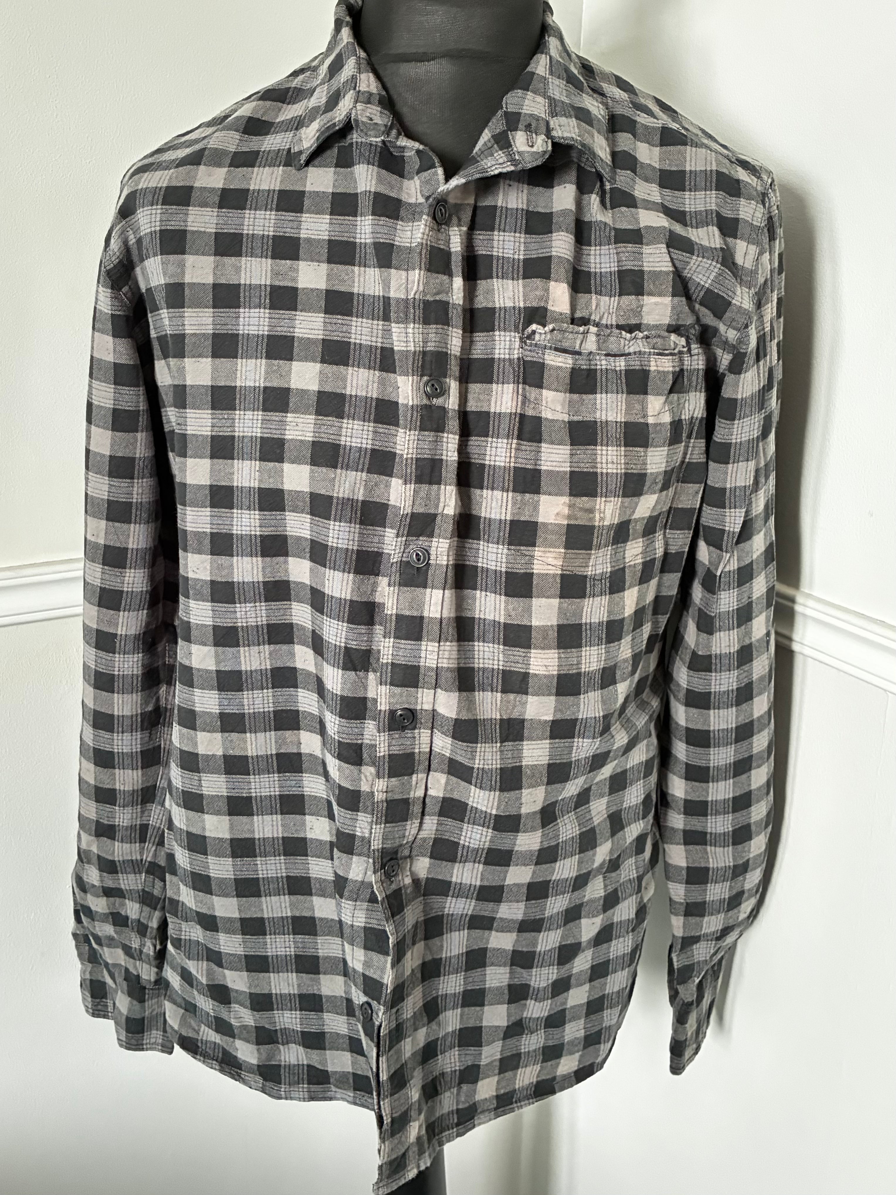 Thin Levis Black/Grey Checked Flannel, L