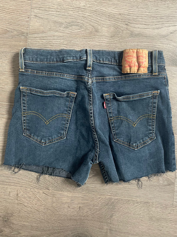 Vintage Up-cycled Levi's 512 Shorts, Dark Blue, W33 L3.5