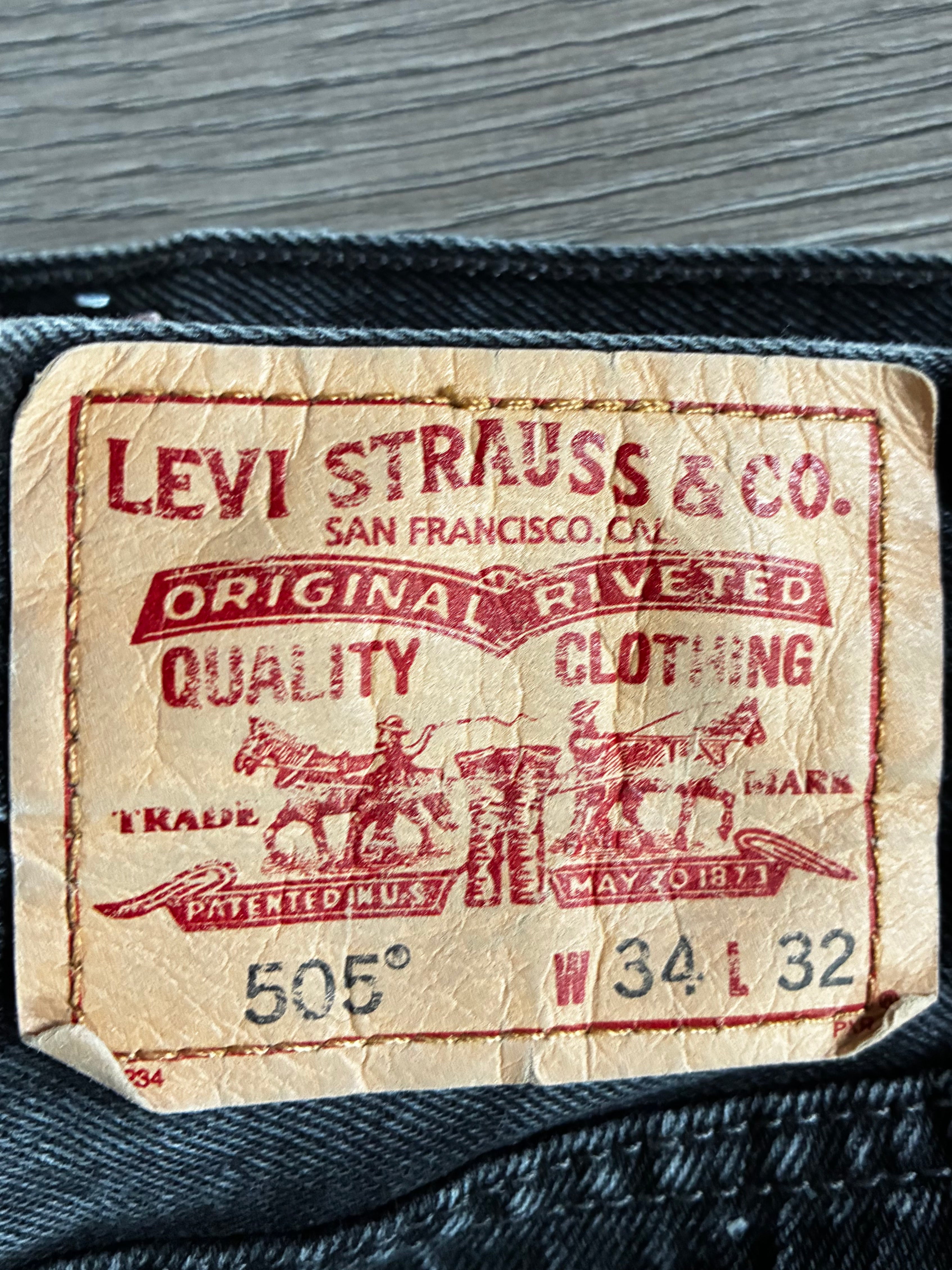 Vintage Levi's 505, Black, W33, L32