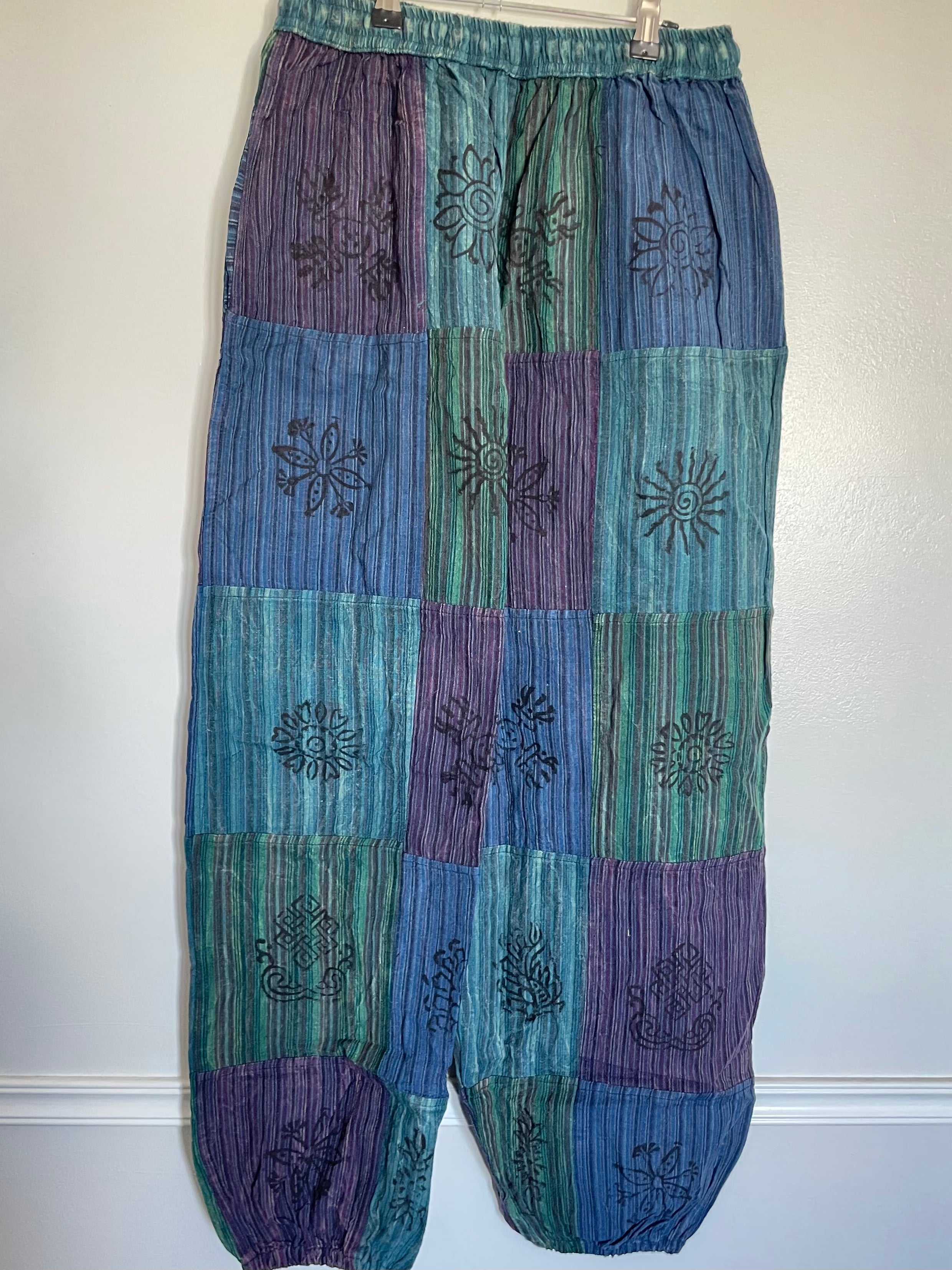 Patchwork Harem Trousers, XXL