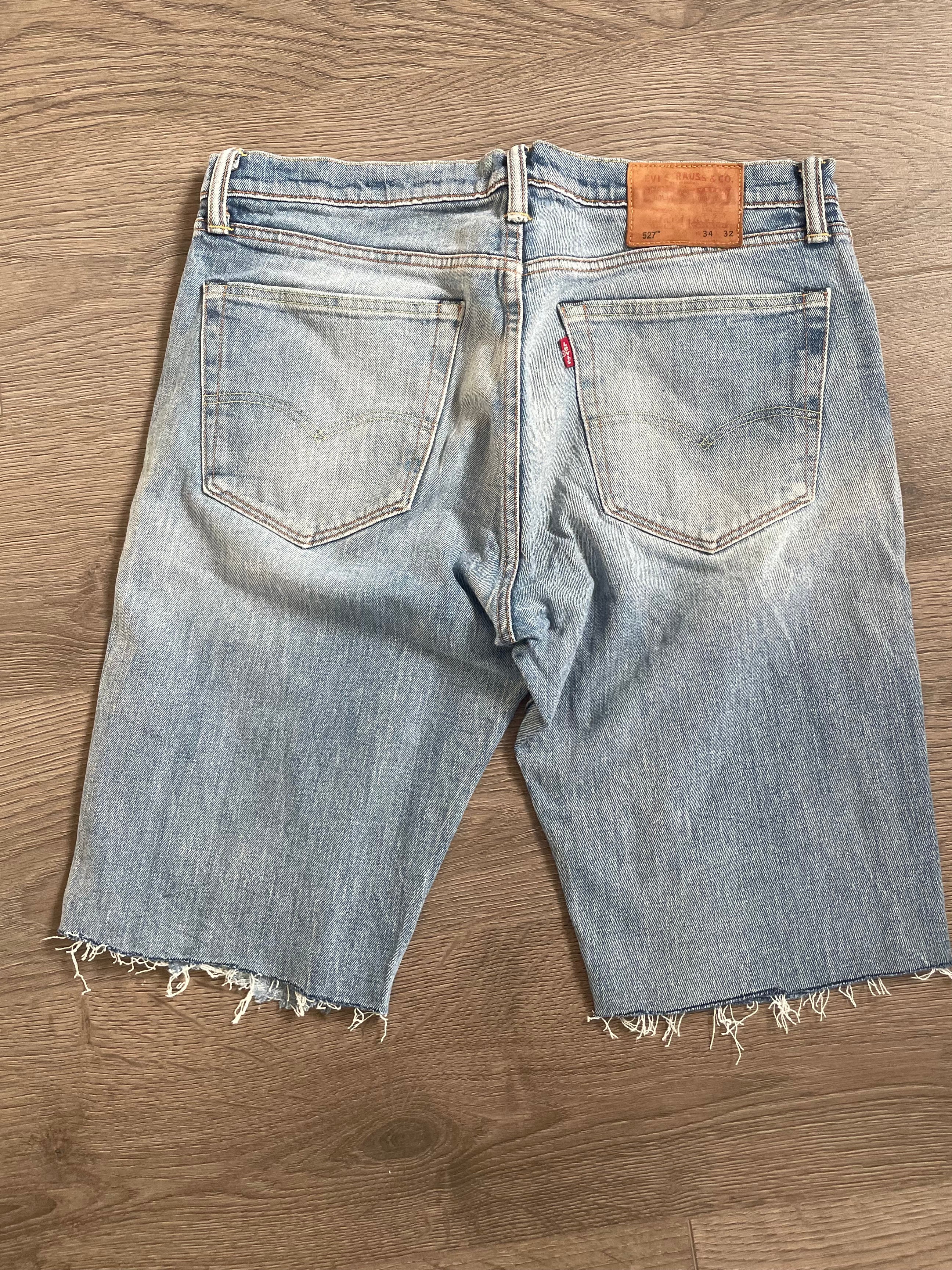 Vintage Up-cycled Levi's 527 Shorts, Blue, W34 L12