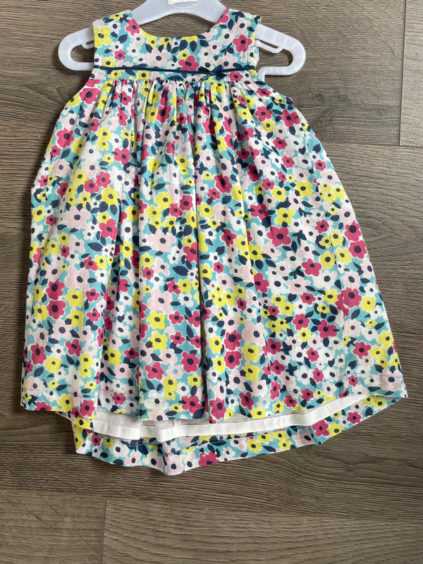 Flower dress with lining and knickers (6-9 months)