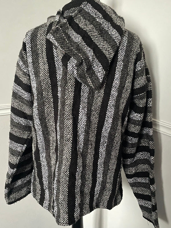 Black/Grey Baja Hoodie, M
