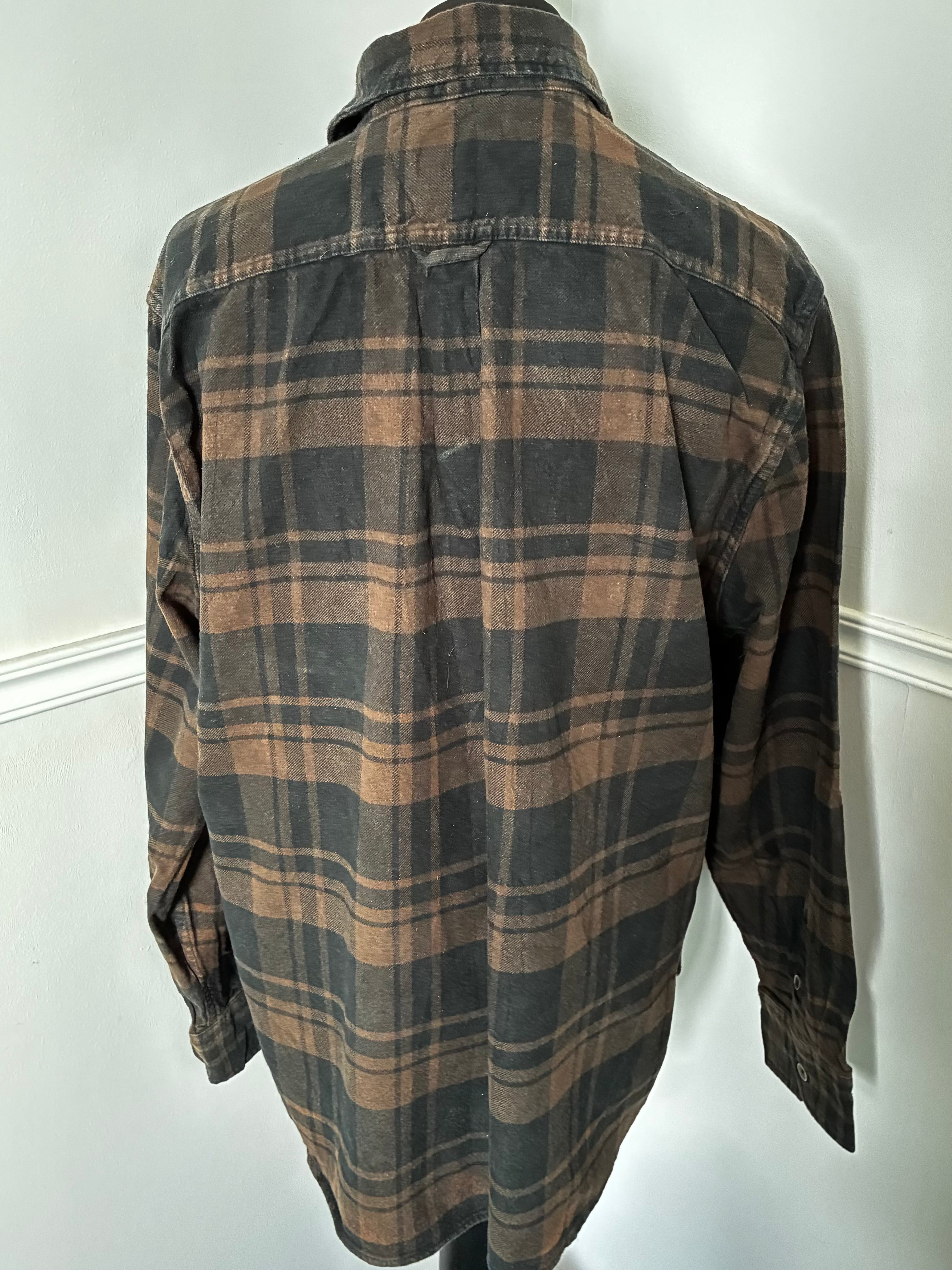 Thick Brown/Black Checked Flannel, XXL