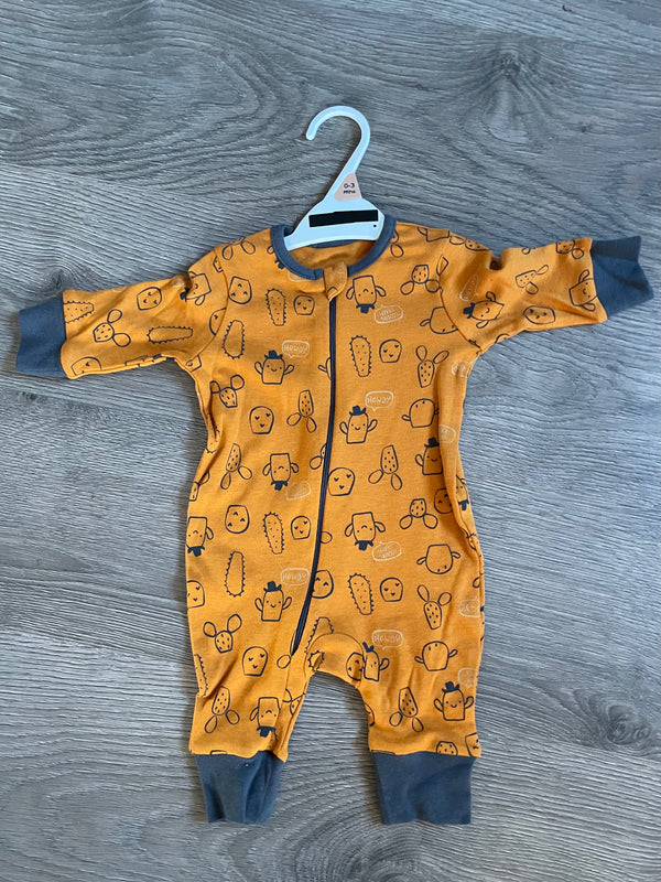 Footless Cactus Romper (0-3 months)