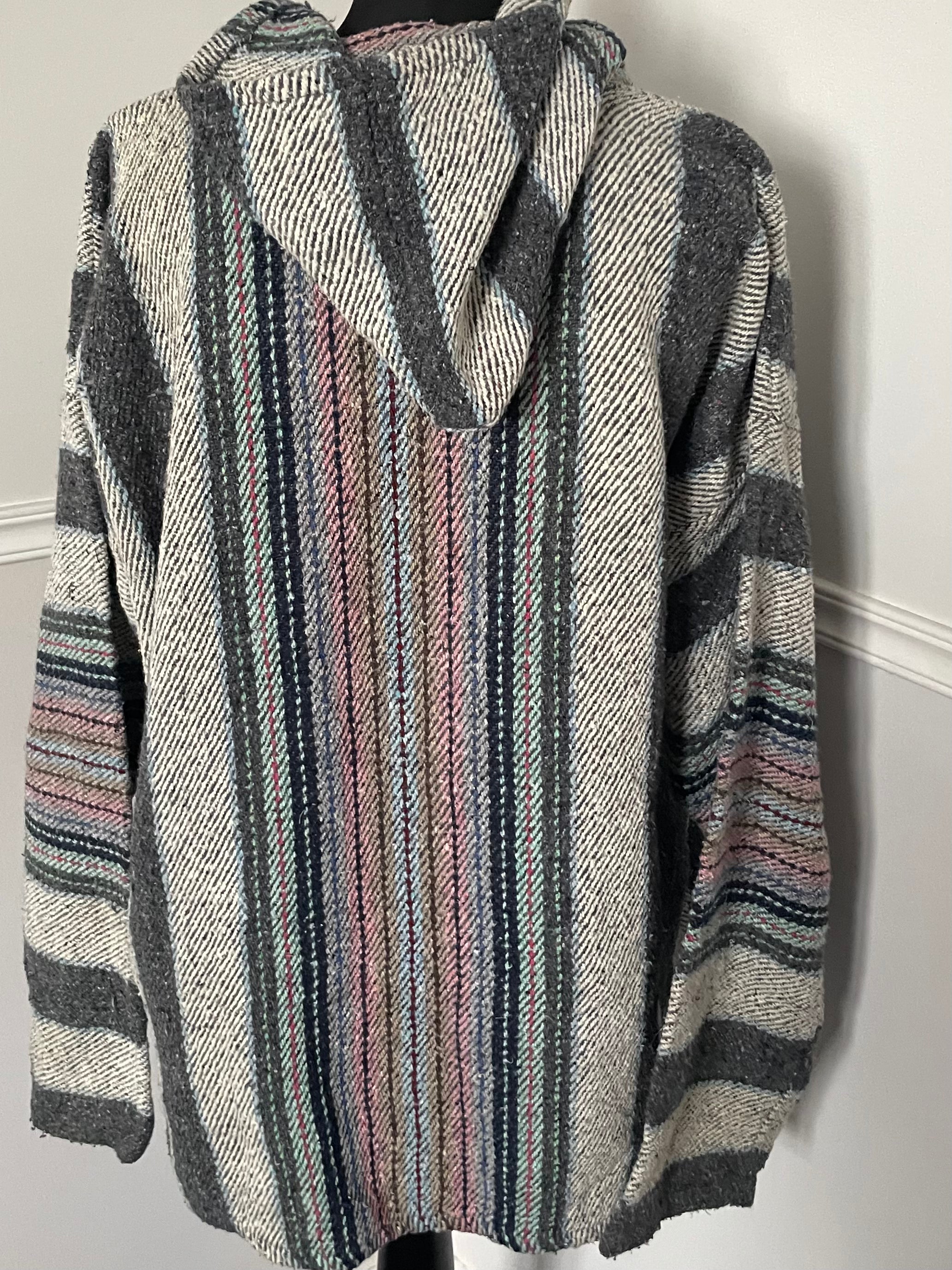 Cream/GreyPink Baja Hoodie, XL