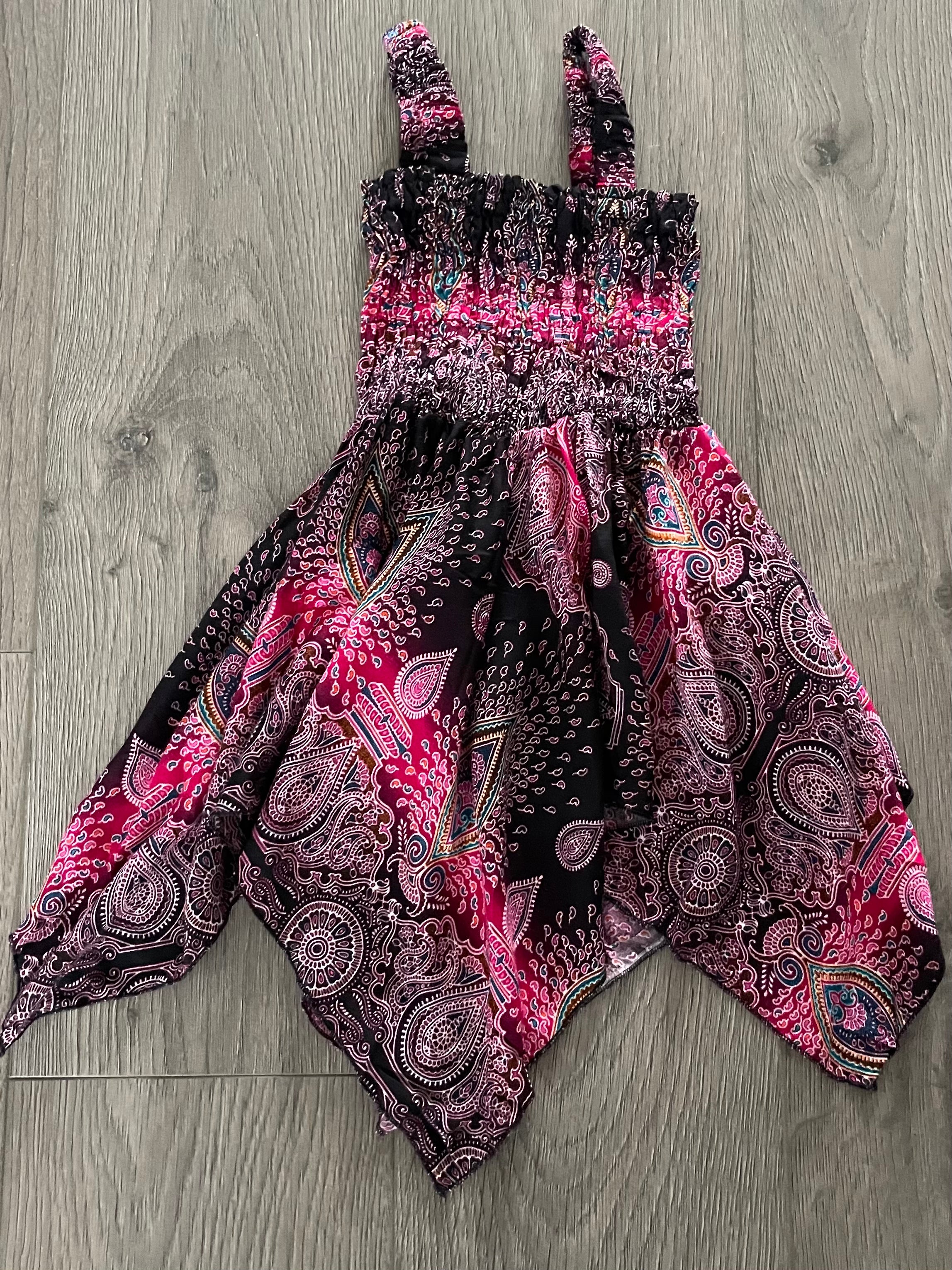 Pink/Black Paisley Pixie Dress (age 2-3ish)