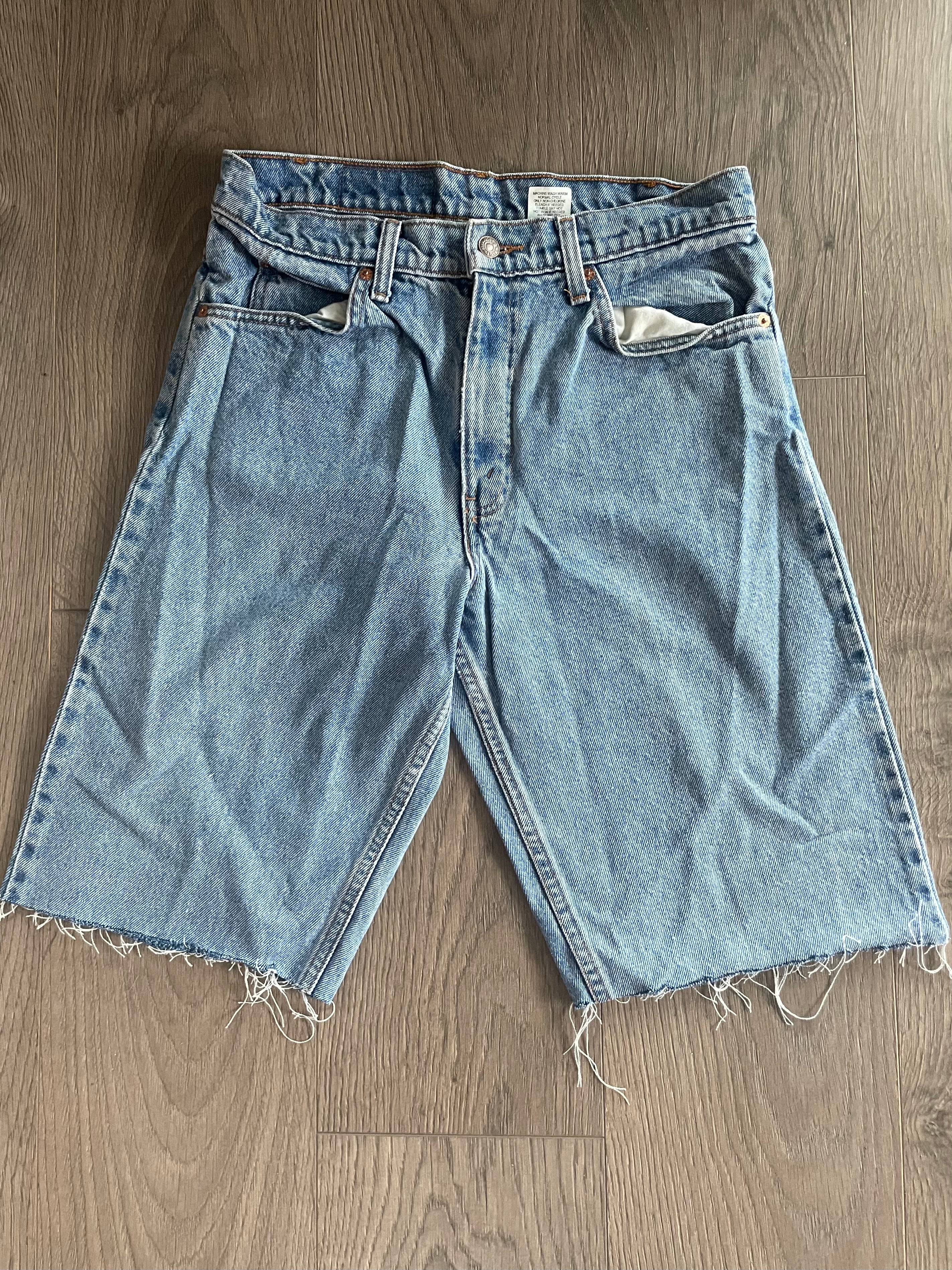 Vintage Up-cycled Levi's 550 Shorts, Light Blue, W30 L12