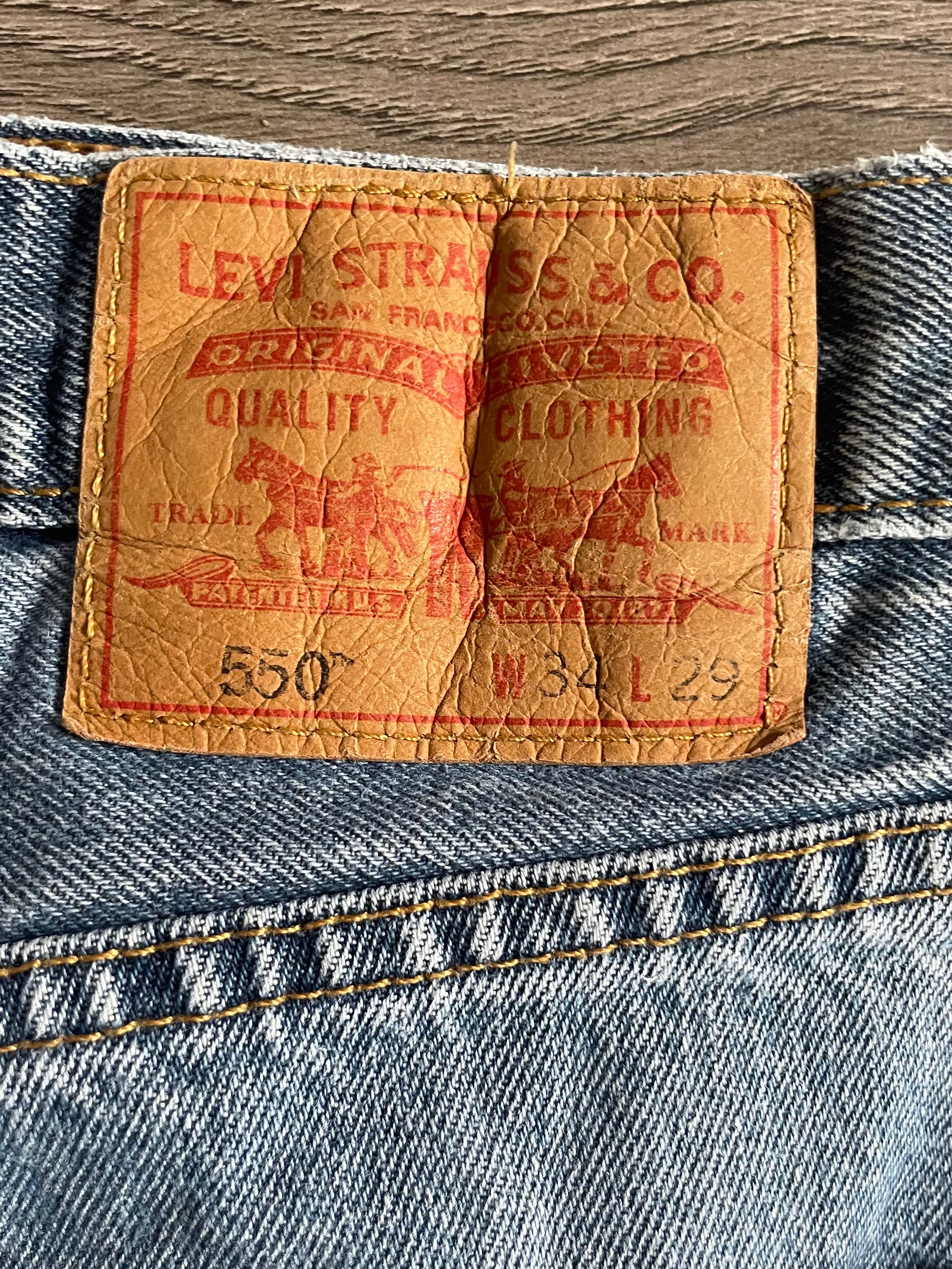 Vintage Levi's 550, Blue, Label - W34, L29, Actual size - W34, L28