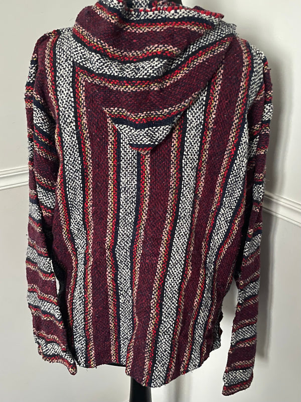 Red/Grey Baja Hoodie, L