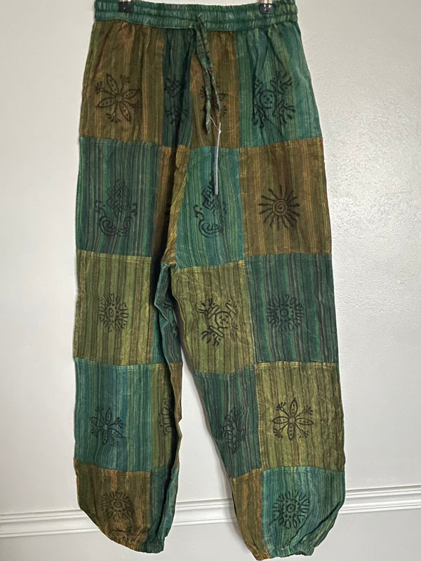 Patchwork Harem Trousers, L/XL