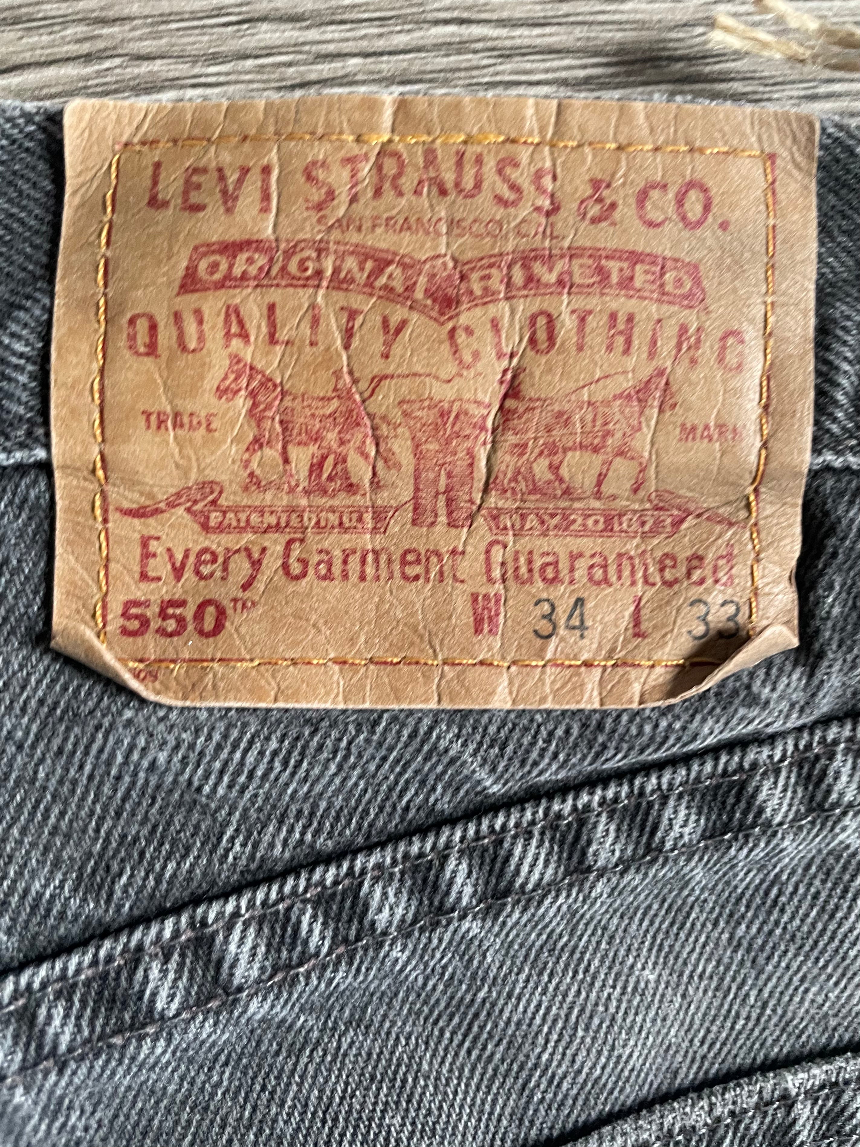 Vintage Levi's 550, Black, W34, L33