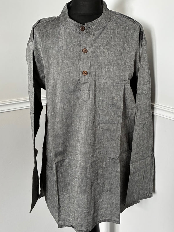 Grey Cotton Shirt, L