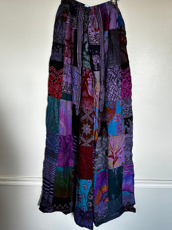 Patchwork Flare Trousers