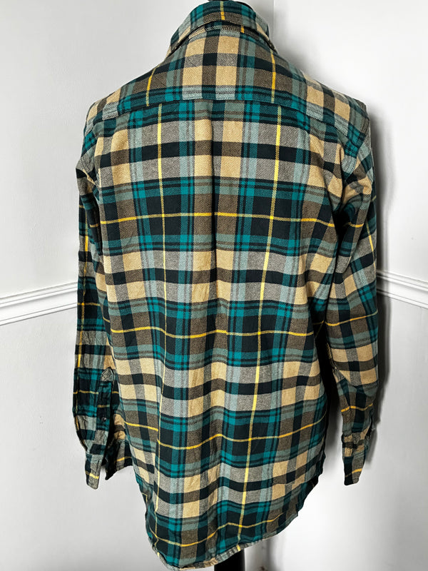 Thick Blue/Yellow Checked Flannel, 49" chest