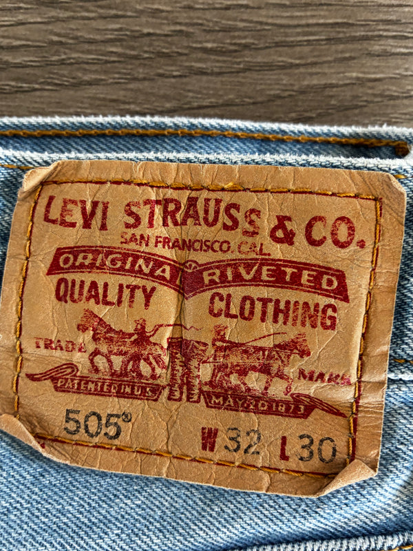 Vintage Levi's 505, Light Blue, Label - W32, L30, Actual Size - W31, L29