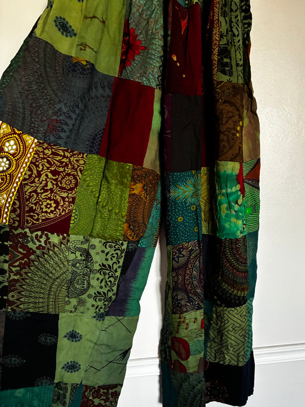 Patchwork Flare Trousers