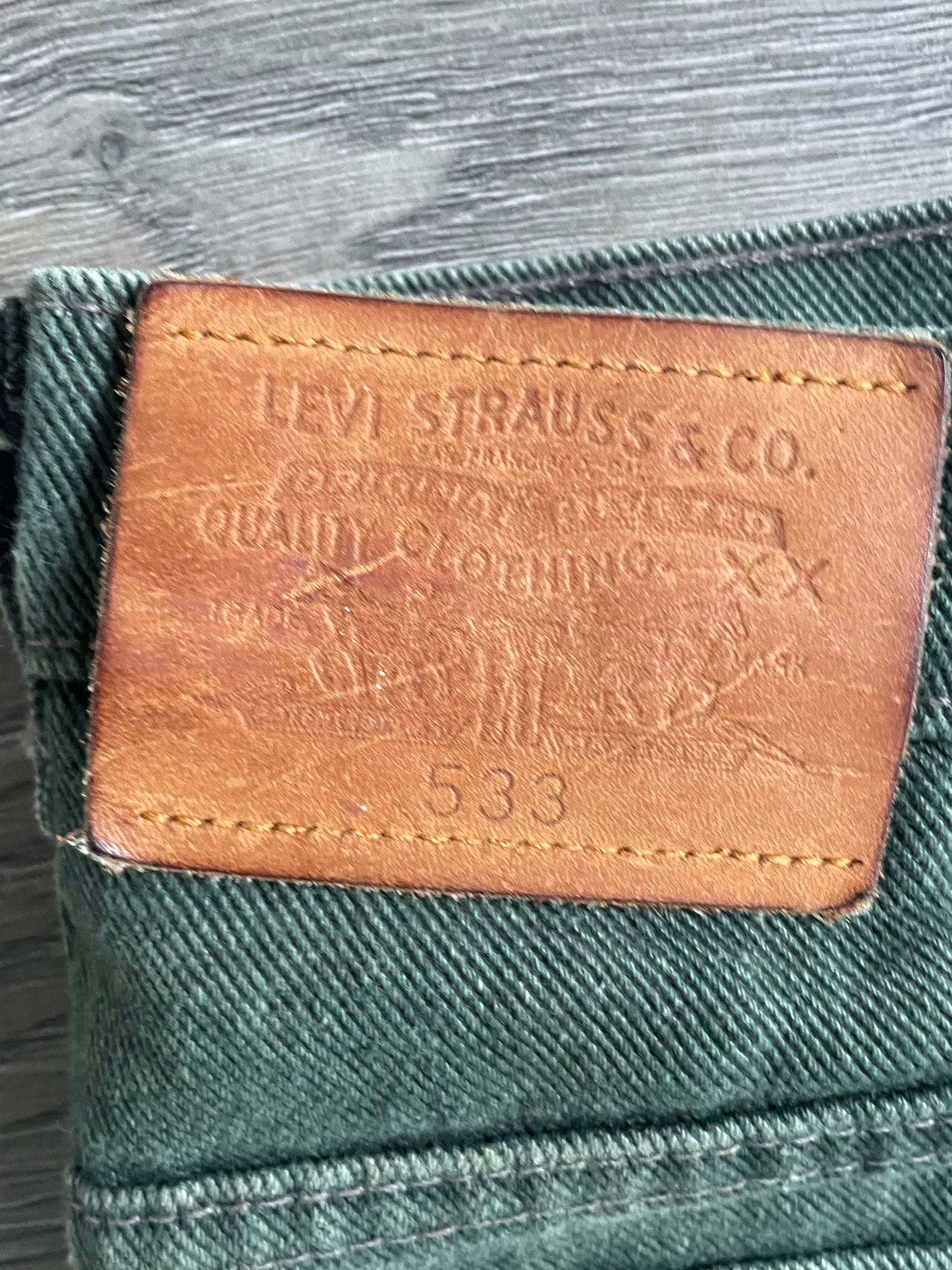 Vintage Levi's 533, Dark Green, W36, L33