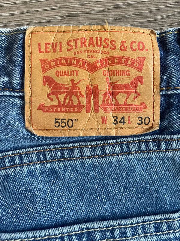 Vintage Levi's 550, Blue, Label - W34, L30, Actual size - W35, L30