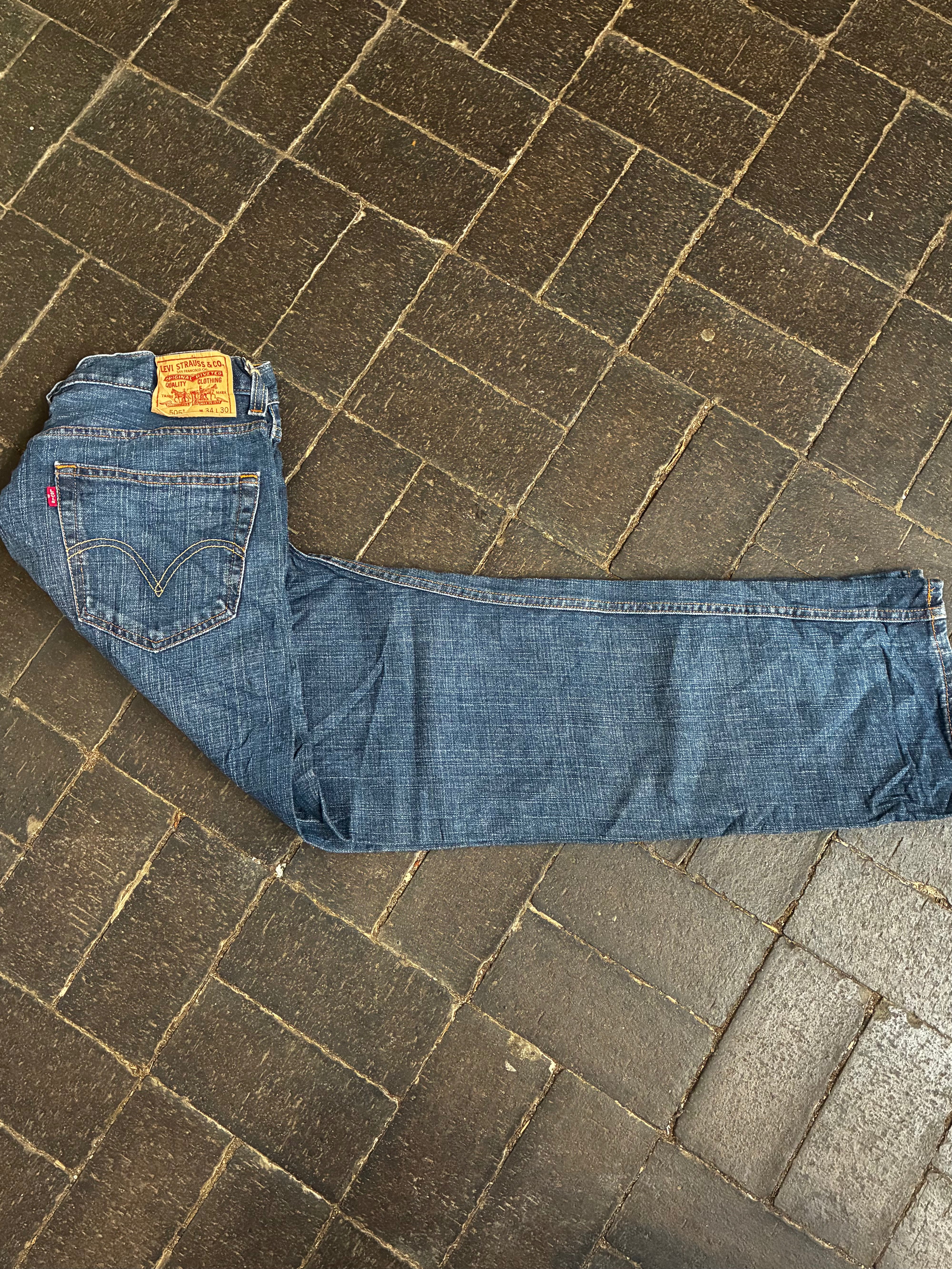 Vintage Levi's 505, Dark Blue, Label - W34, L30, Actual Size - W35, L31