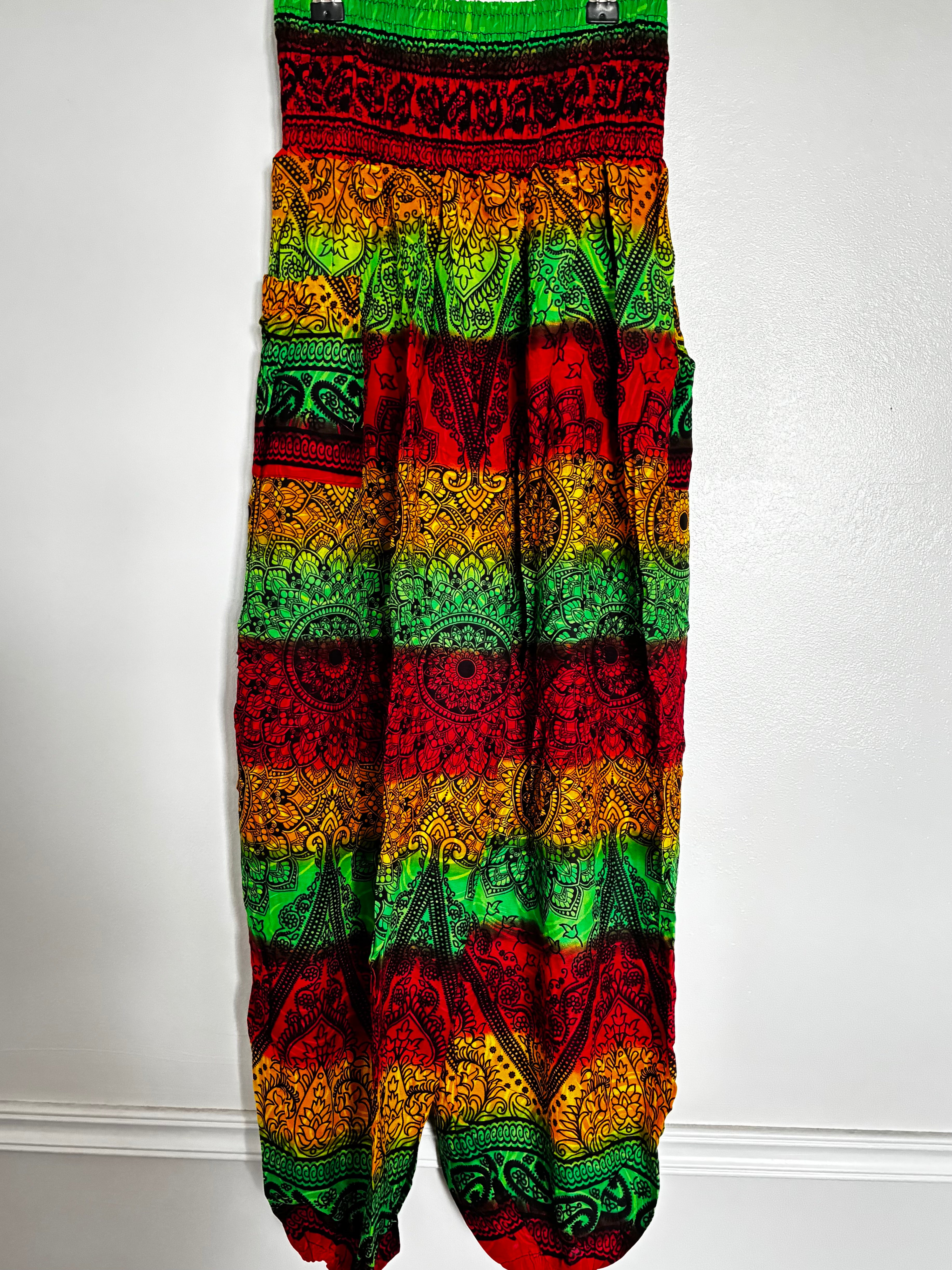 Rainbow Stripes Harem Trousers