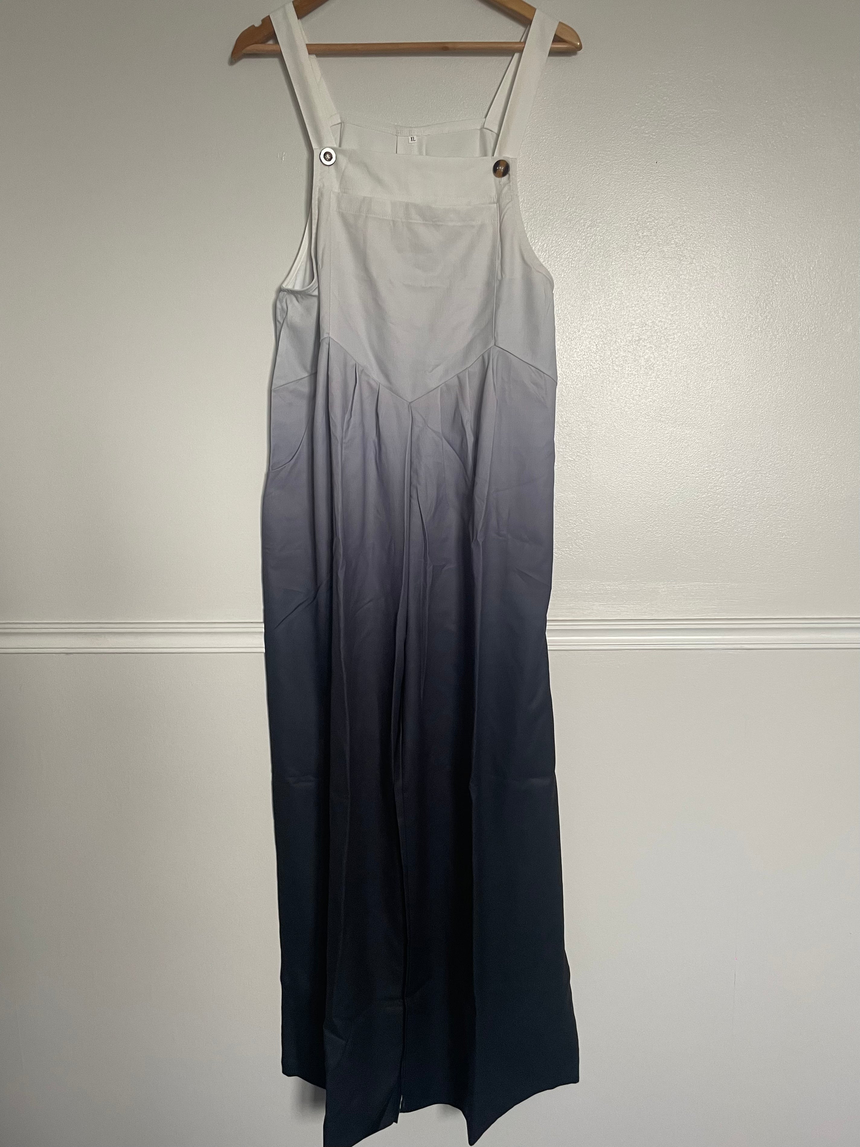 Grey/White Ombré Dungarees, XL