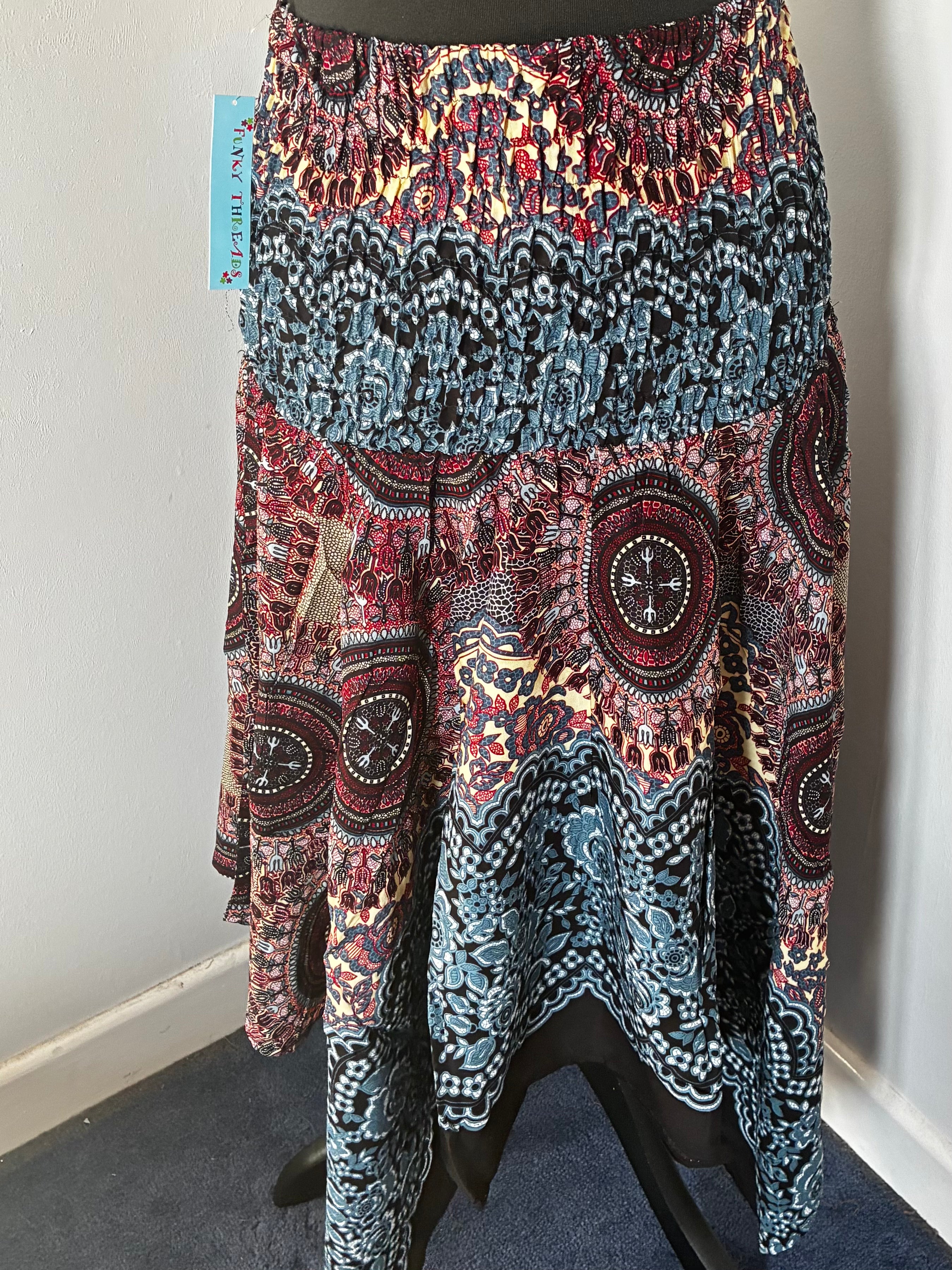 Red/blue dress/skirt