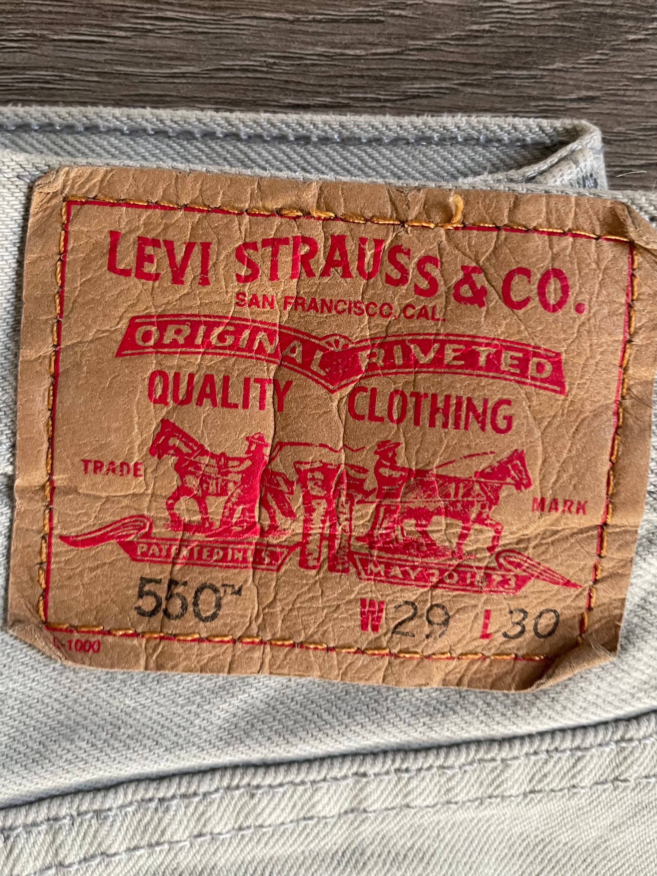 Vintage Levi's 550, Light Beige, Label - W29, L30 Actual Size - W28, L30