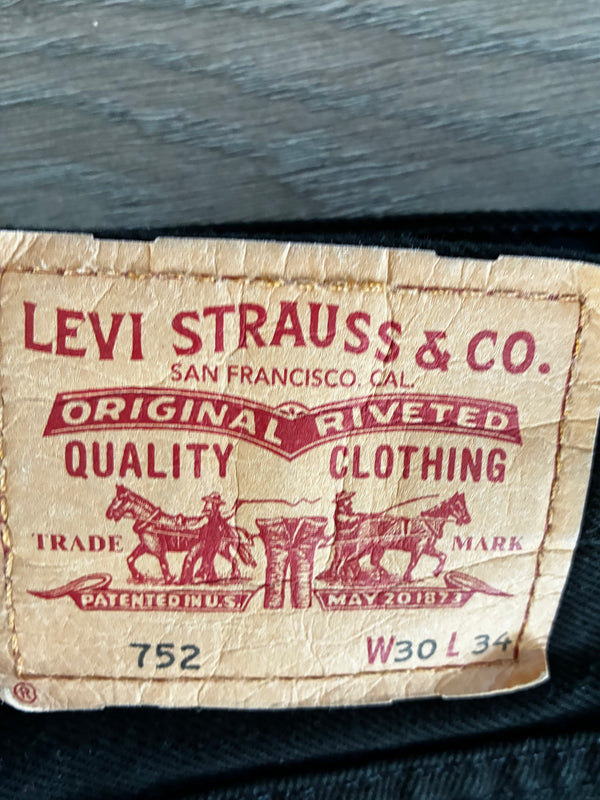 Vintage Levi's 752, Black, W31, L32