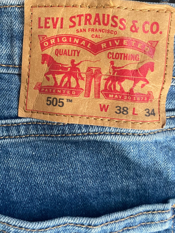 Vintage Levi's 505, Blue, Label - W38, L34, Actual Size - W39, L35