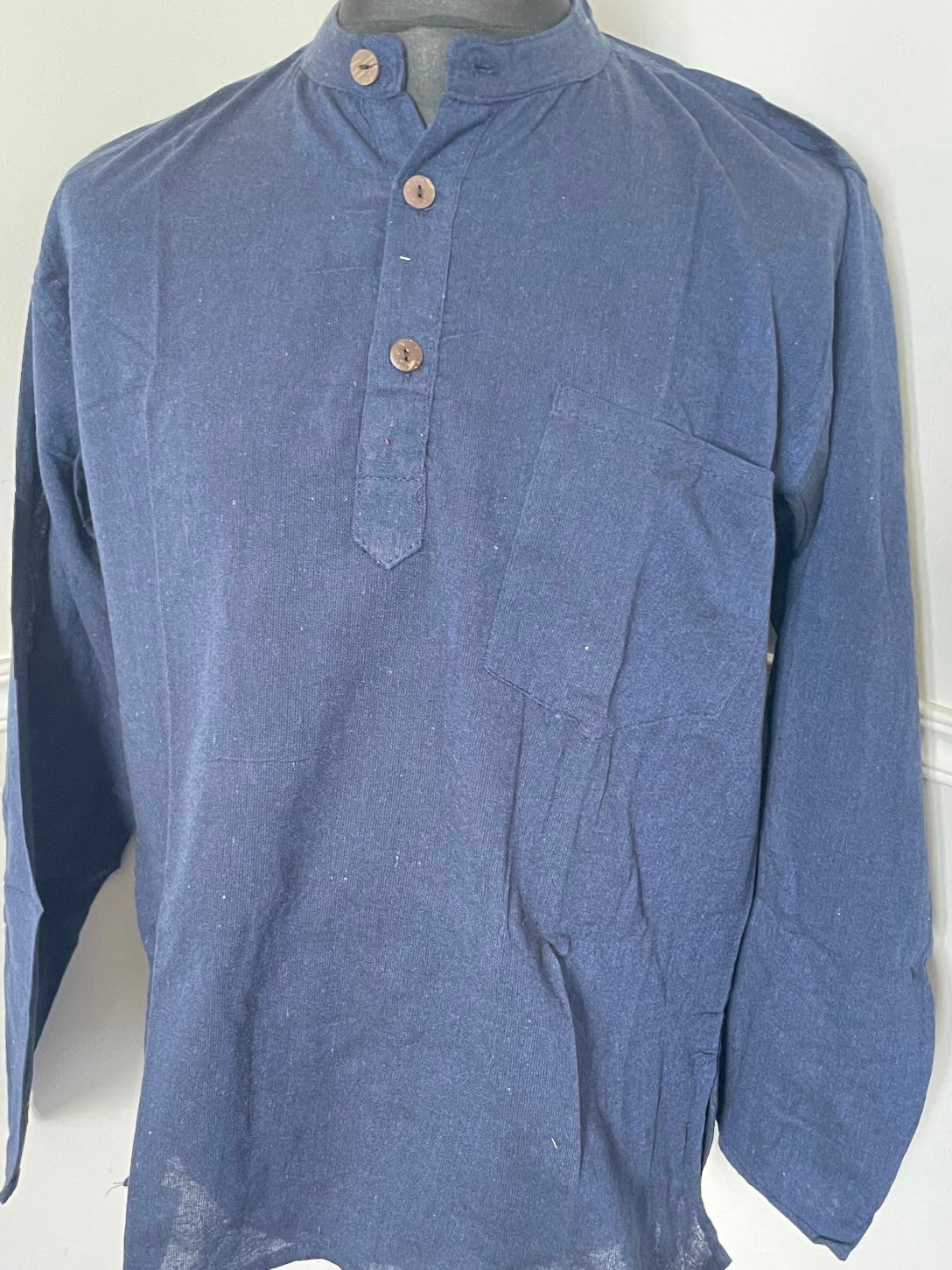 Navy Cotton Shirt, XXXL