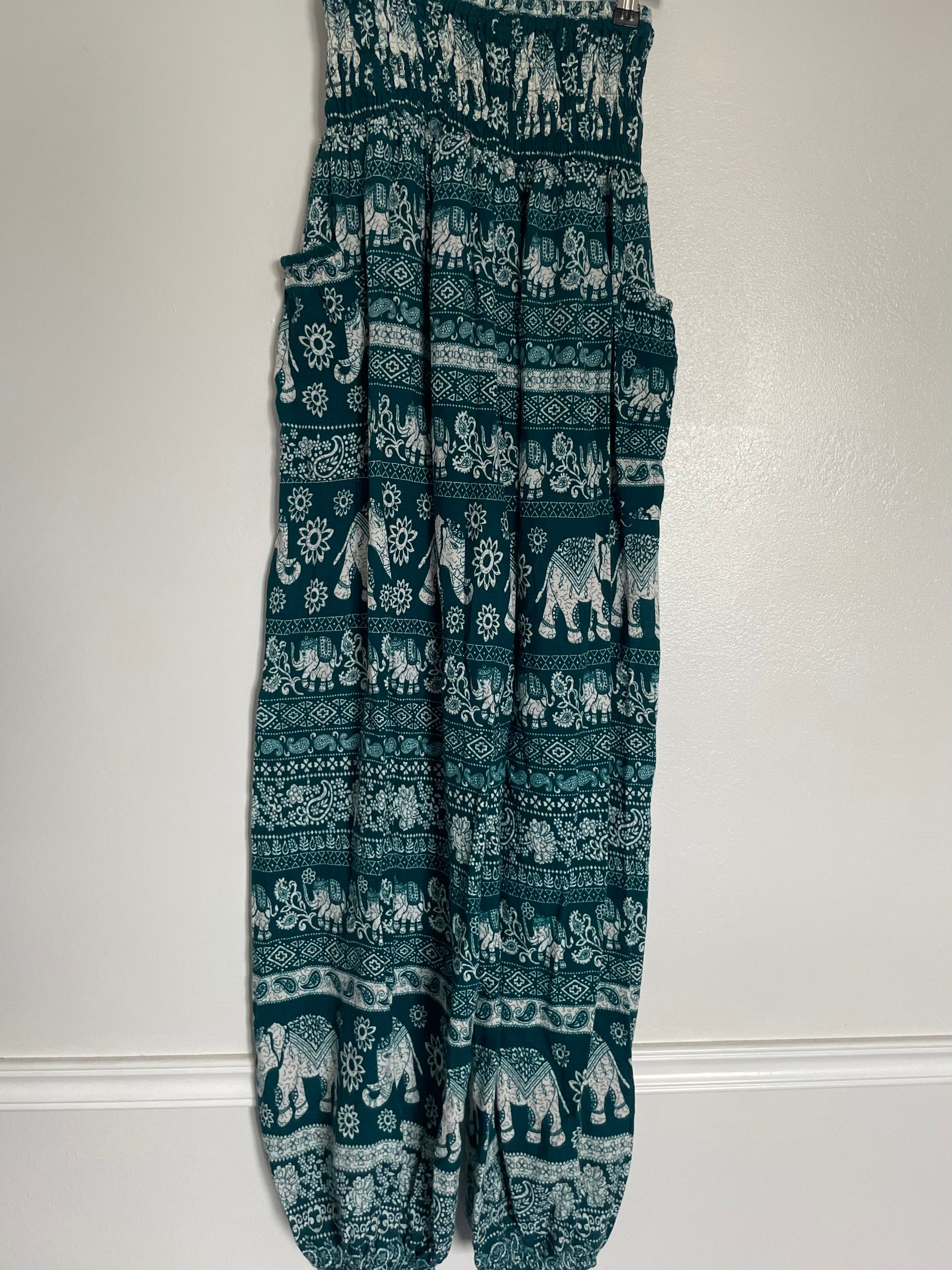 Green Elephant Harem Trousers