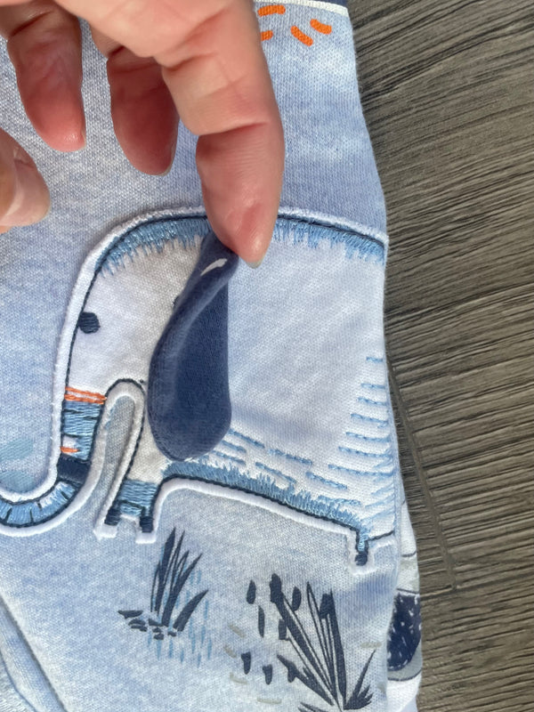 2 Pack Elephant Romper (0-3 mths)