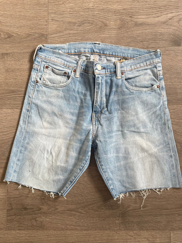 Vintage Up-cycled Levi's 520 Shorts, Light Blue, W33 L8