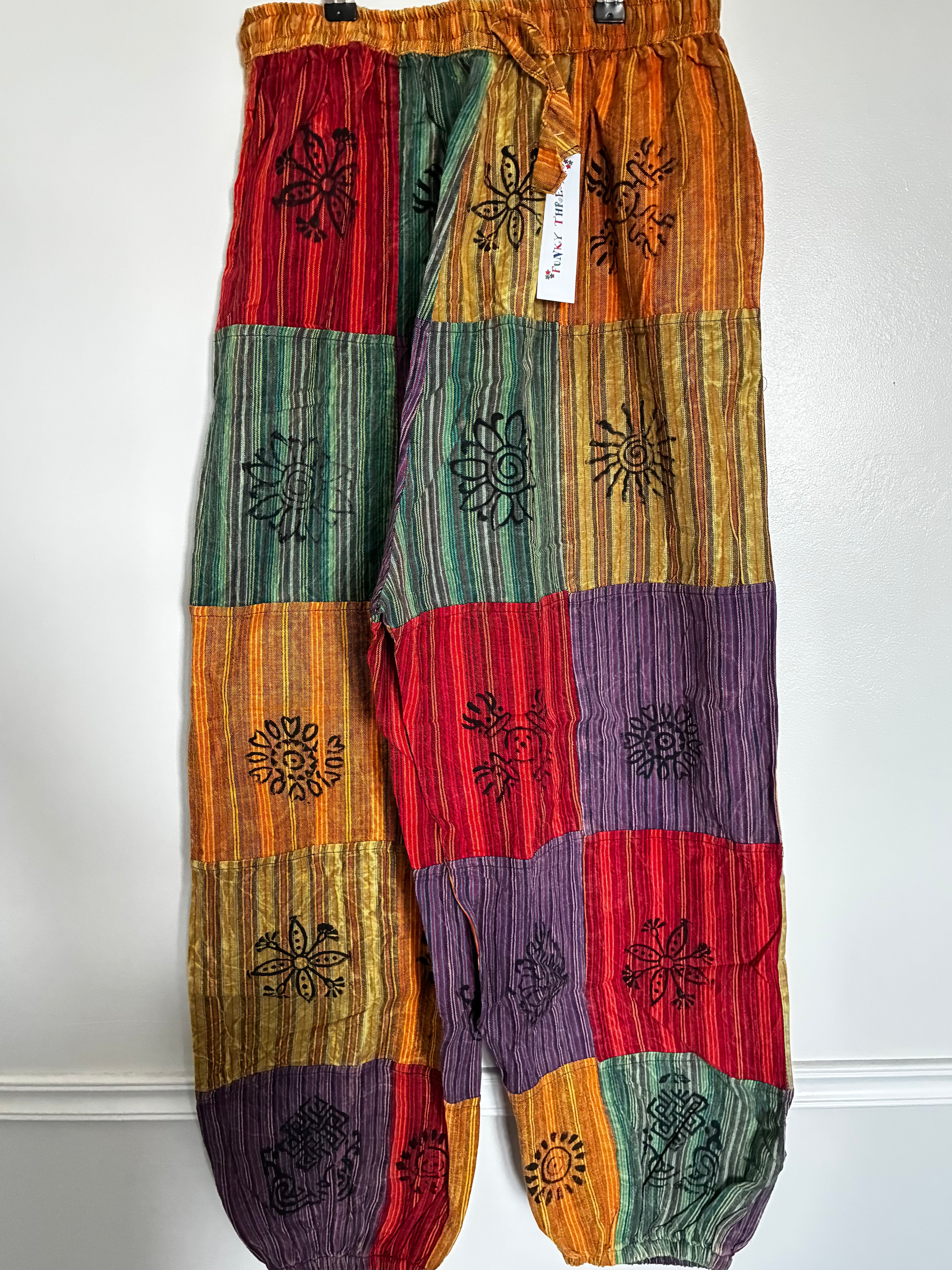 Patchwork Harem Trousers, XL