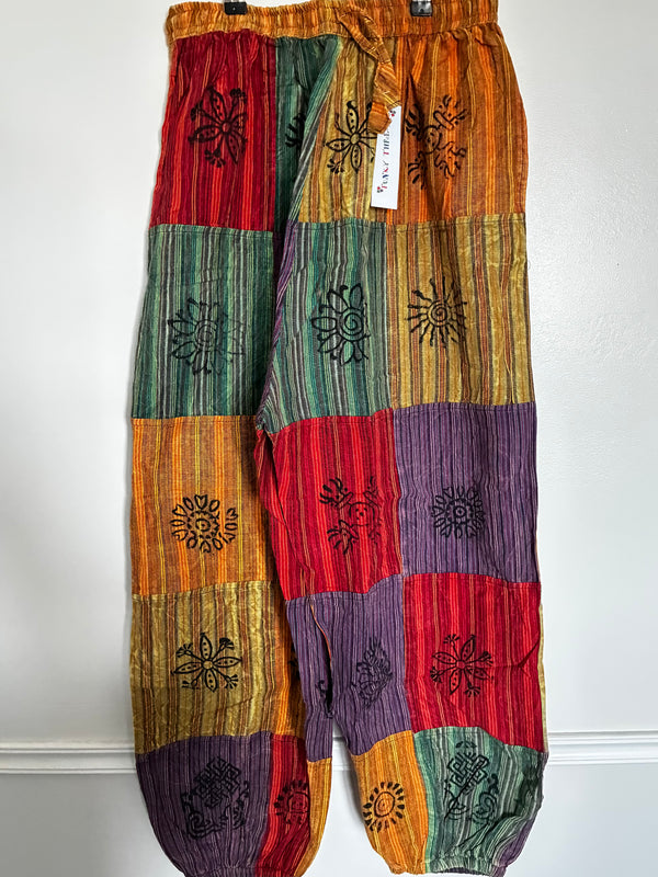 Patchwork Harem Trousers, XL