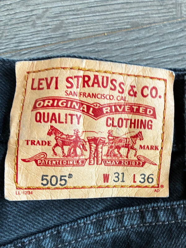 Vintage Levi's 505, Black, W31, L36