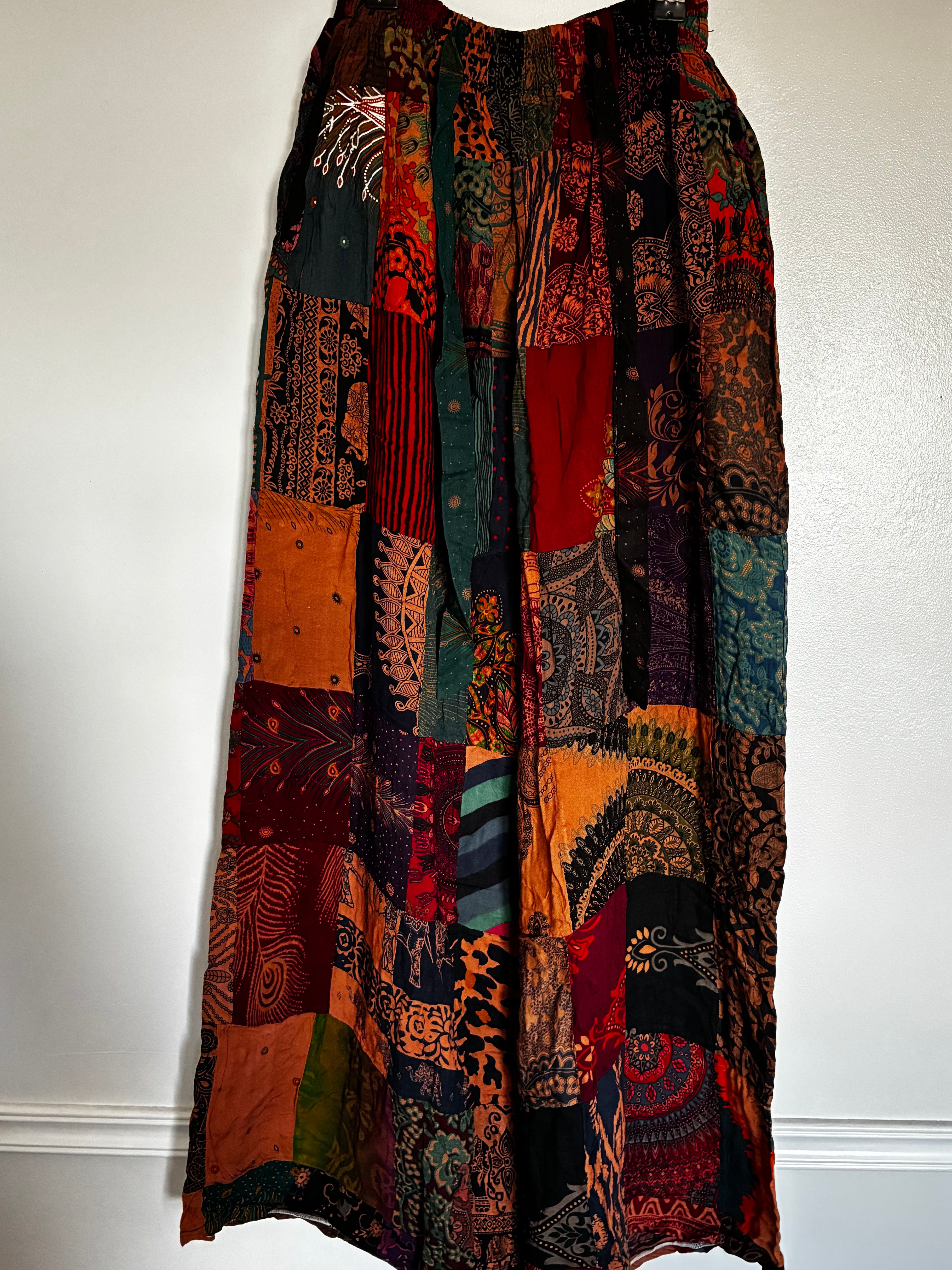 Patchwork Flare Trousers