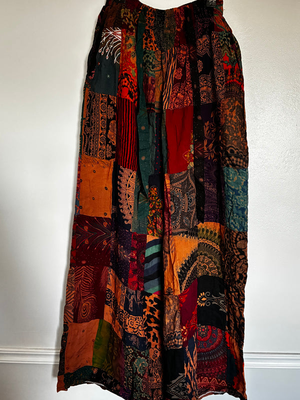 Patchwork Flare Trousers