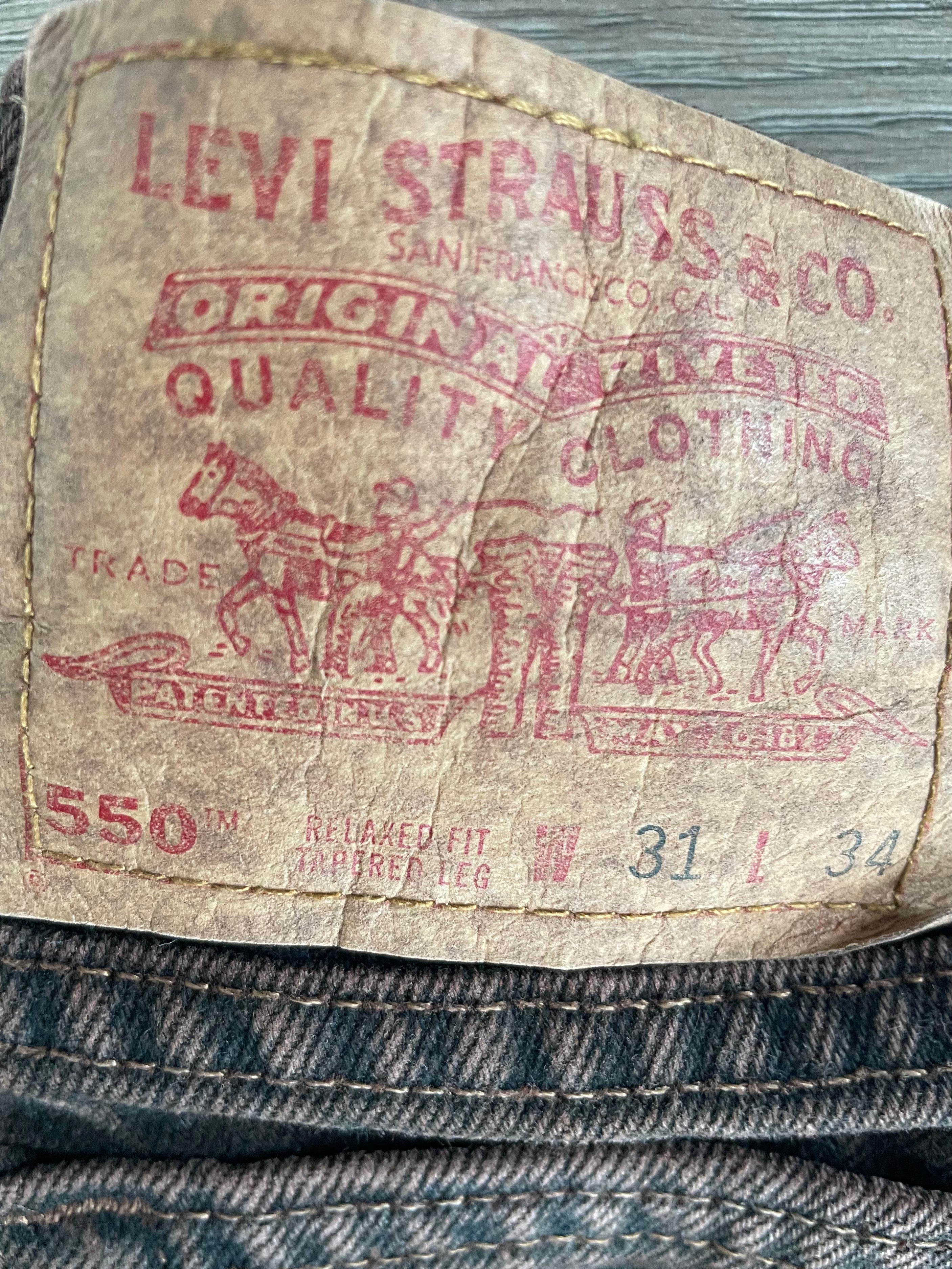 Vintage Levi's 550, Brown, Label - W31, L34, Actual size - W30, L34