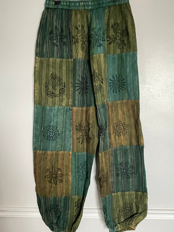 Patchwork Harem Trousers, L/XL