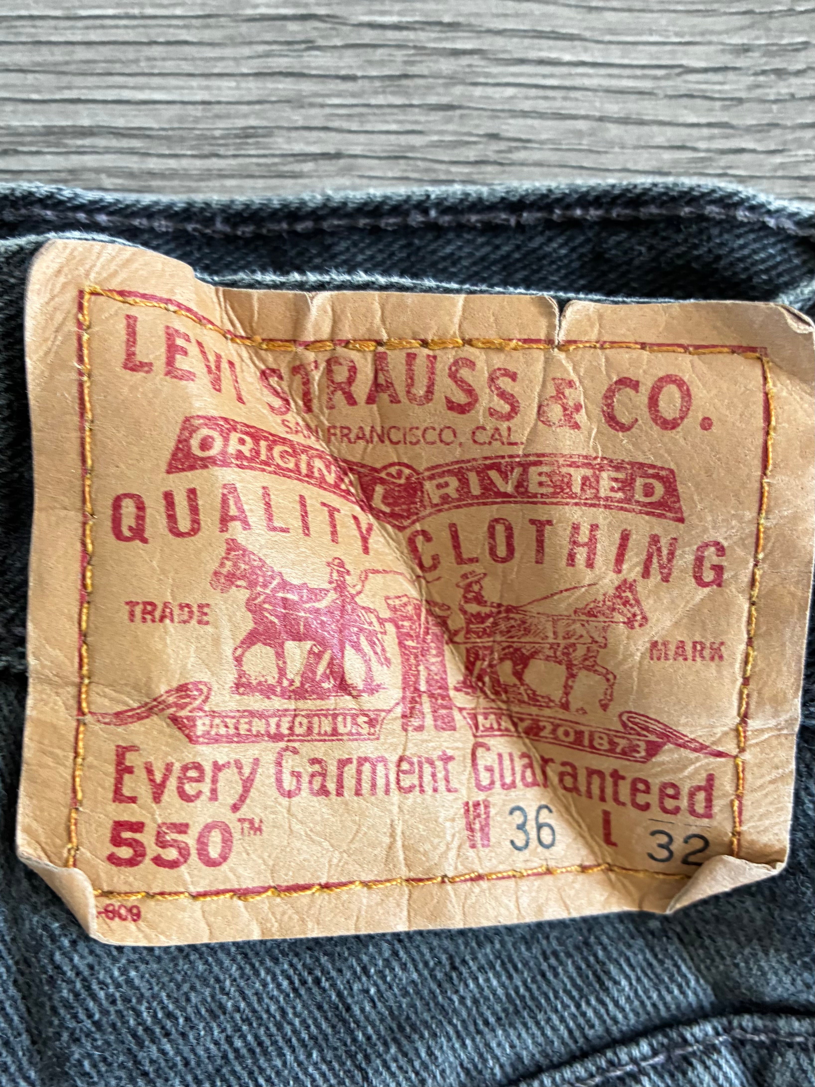 Vintage Levi's 550, Black, W36, L32