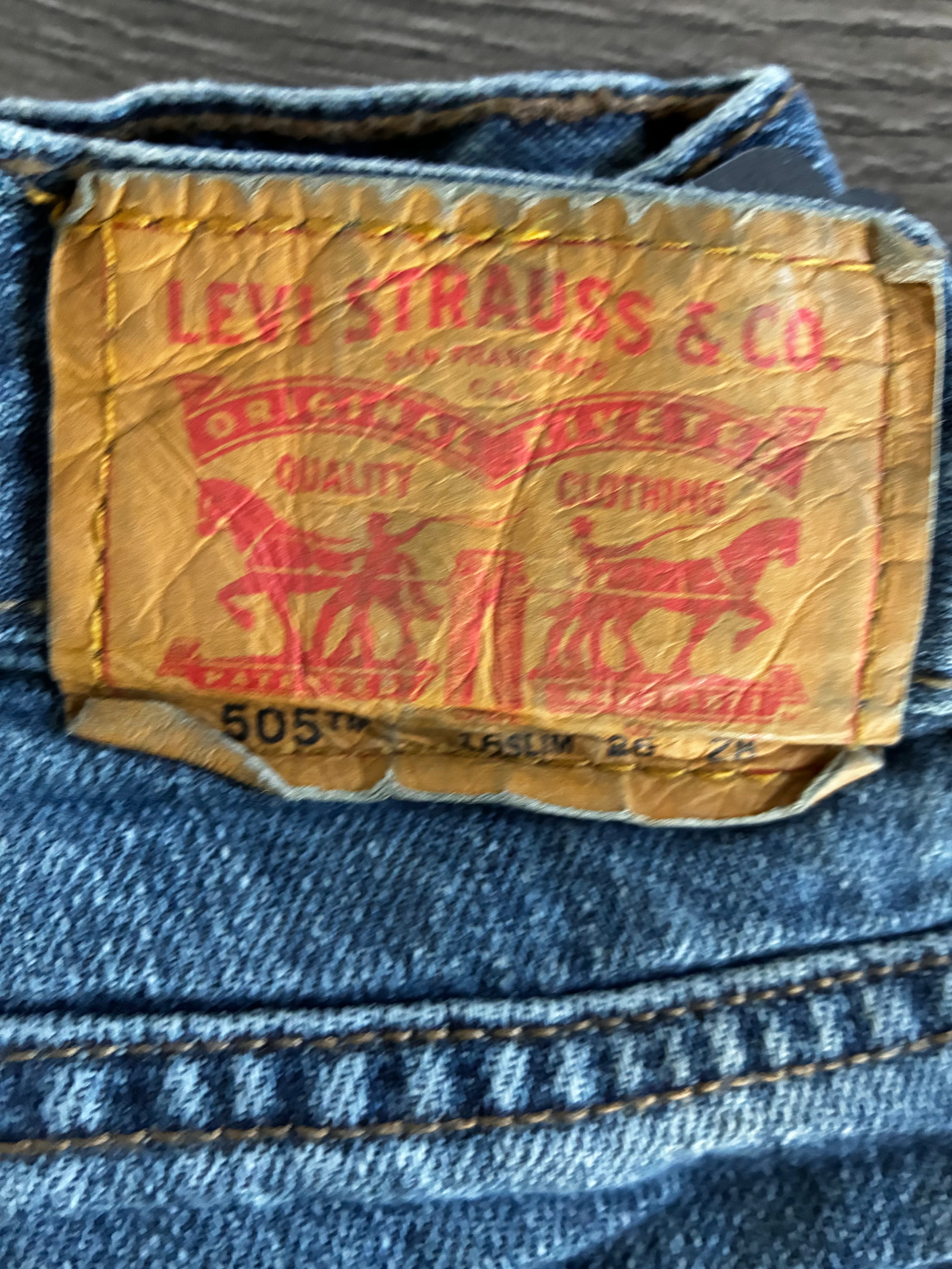 Vintage Levi's 505, Blue, Label - W26, L28, Actual Size - W28, L29
