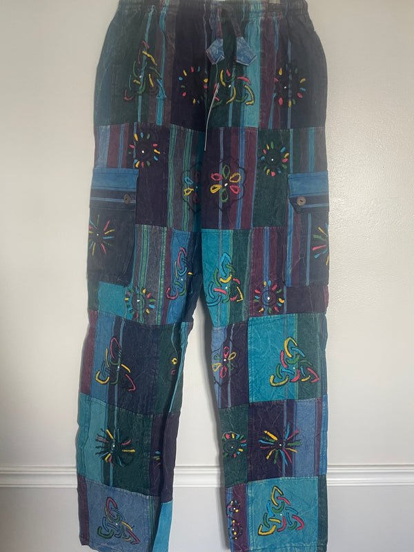 Thick Patchwork Cargo Trousers, L