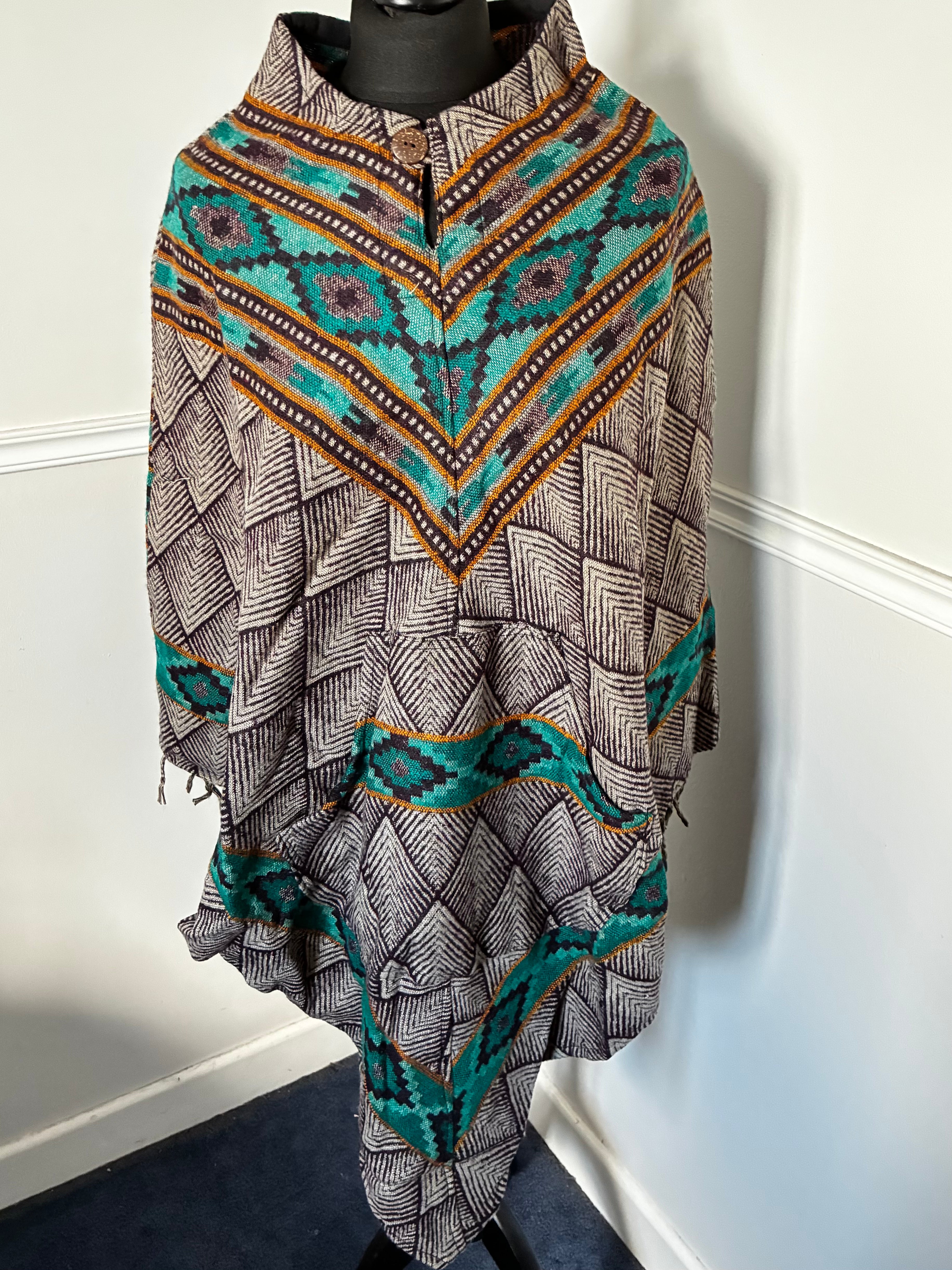 100% Wool Poncho